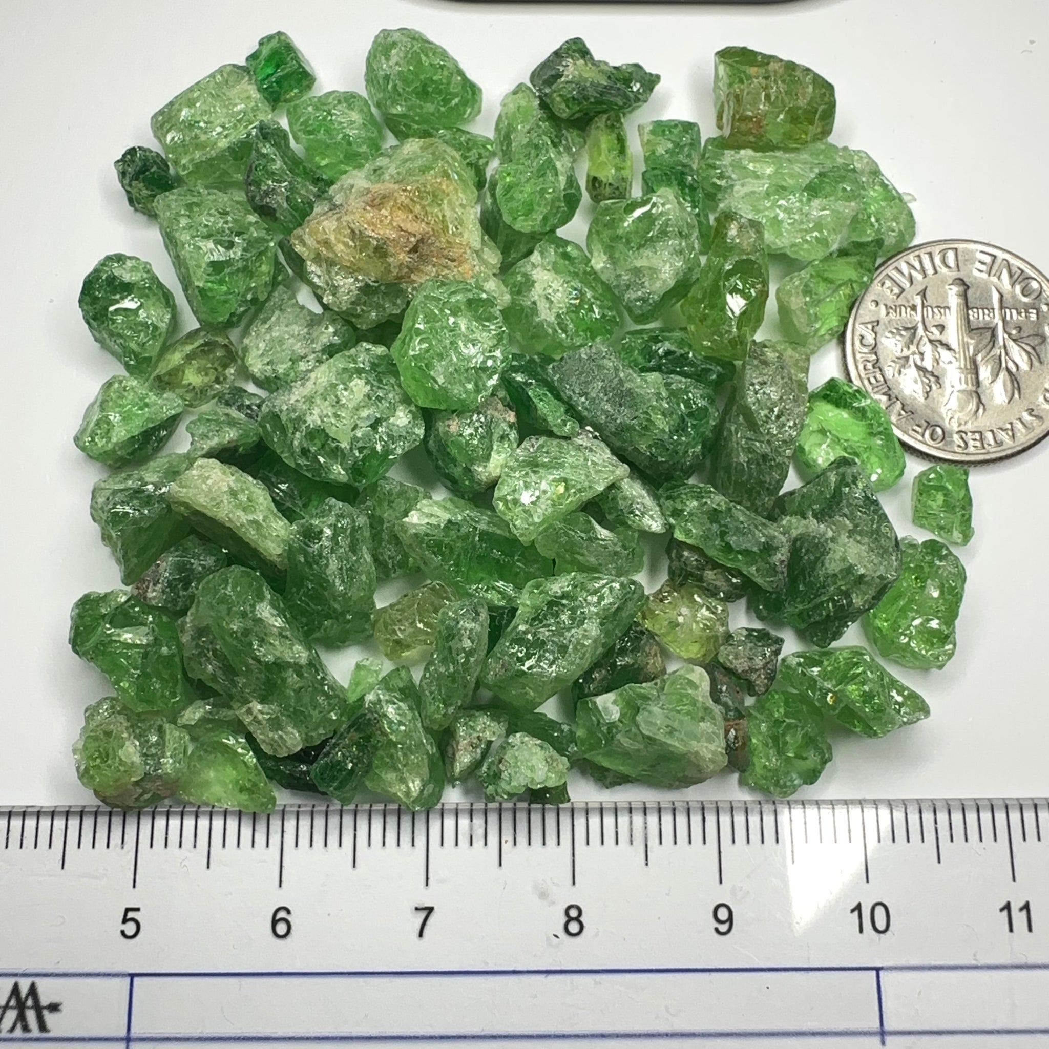 Tsavorite Lot, 39.90gm / 199.50ct, Tanzania, Untreated Unheated, heavily included, cab/specimen grade