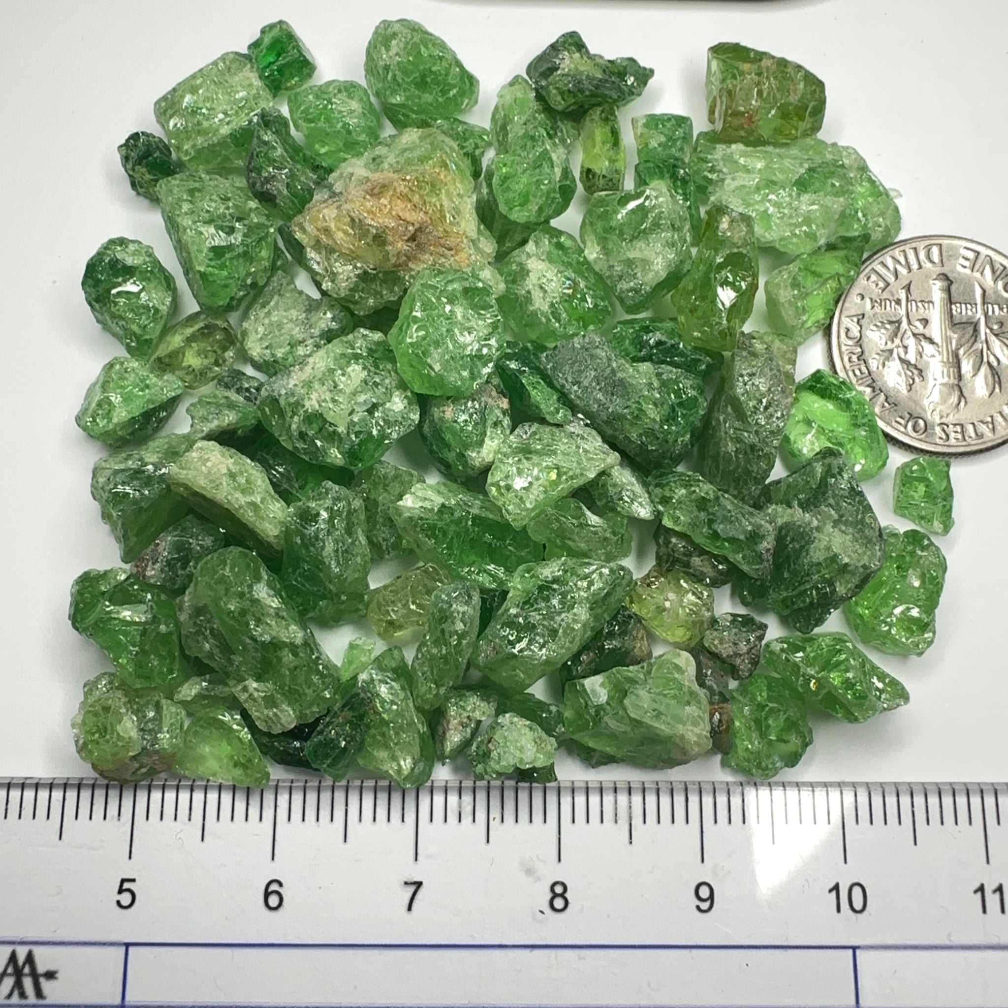 Tsavorite Lot, 39.90gm / 199.50ct, Tanzania, Untreated Unheated, heavily included, cab/specimen grade