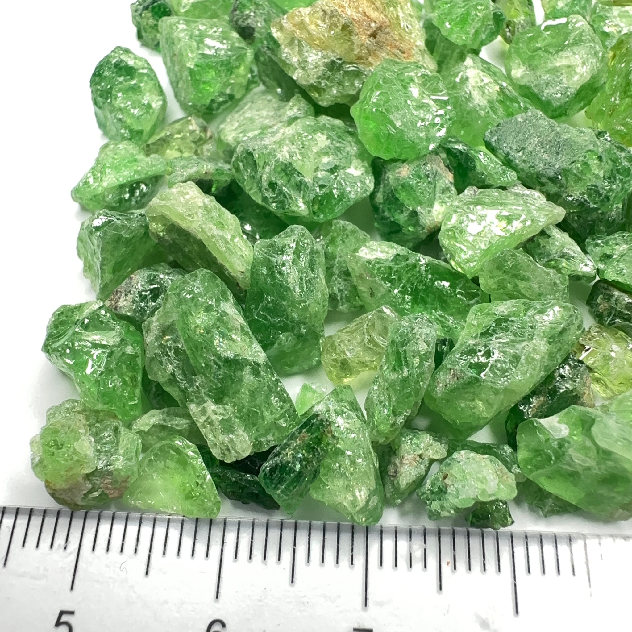 Tsavorite Lot, 39.90gm / 199.50ct, Tanzania, Untreated Unheated, heavily included, cab/specimen grade