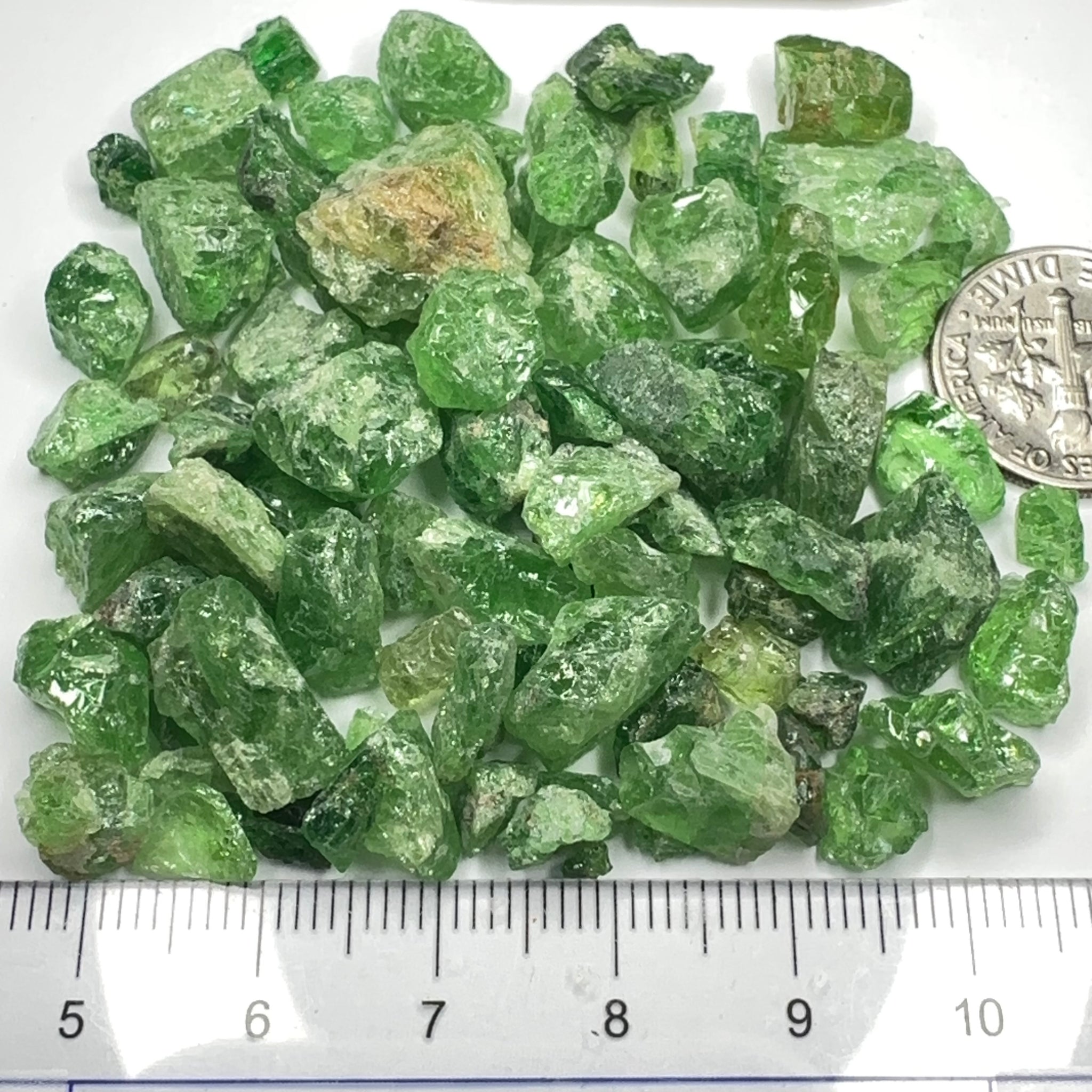 Tsavorite Lot, 39.90gm / 199.50ct, Tanzania, Untreated Unheated, heavily included, cab/specimen grade
