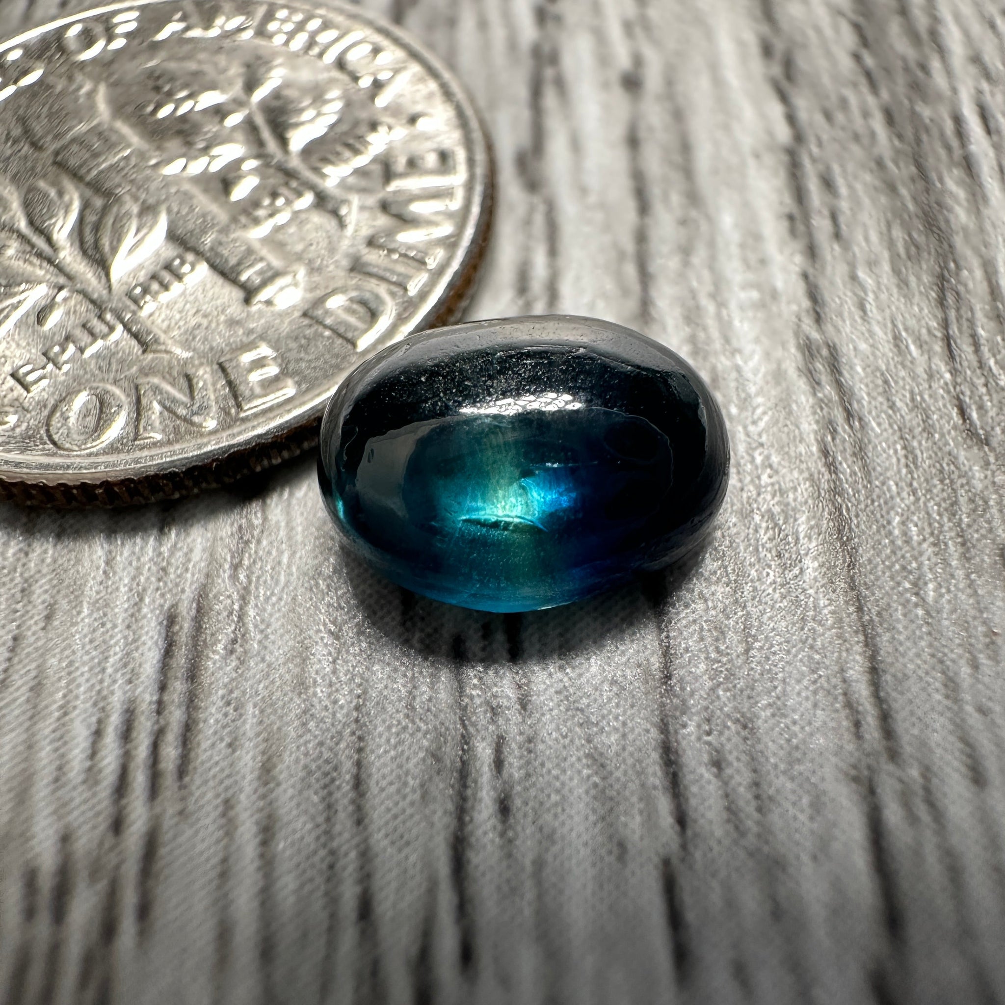 Sapphire Cabochon, 2.39ct, Umba Valley, Tanzania. Untreated Unheated.