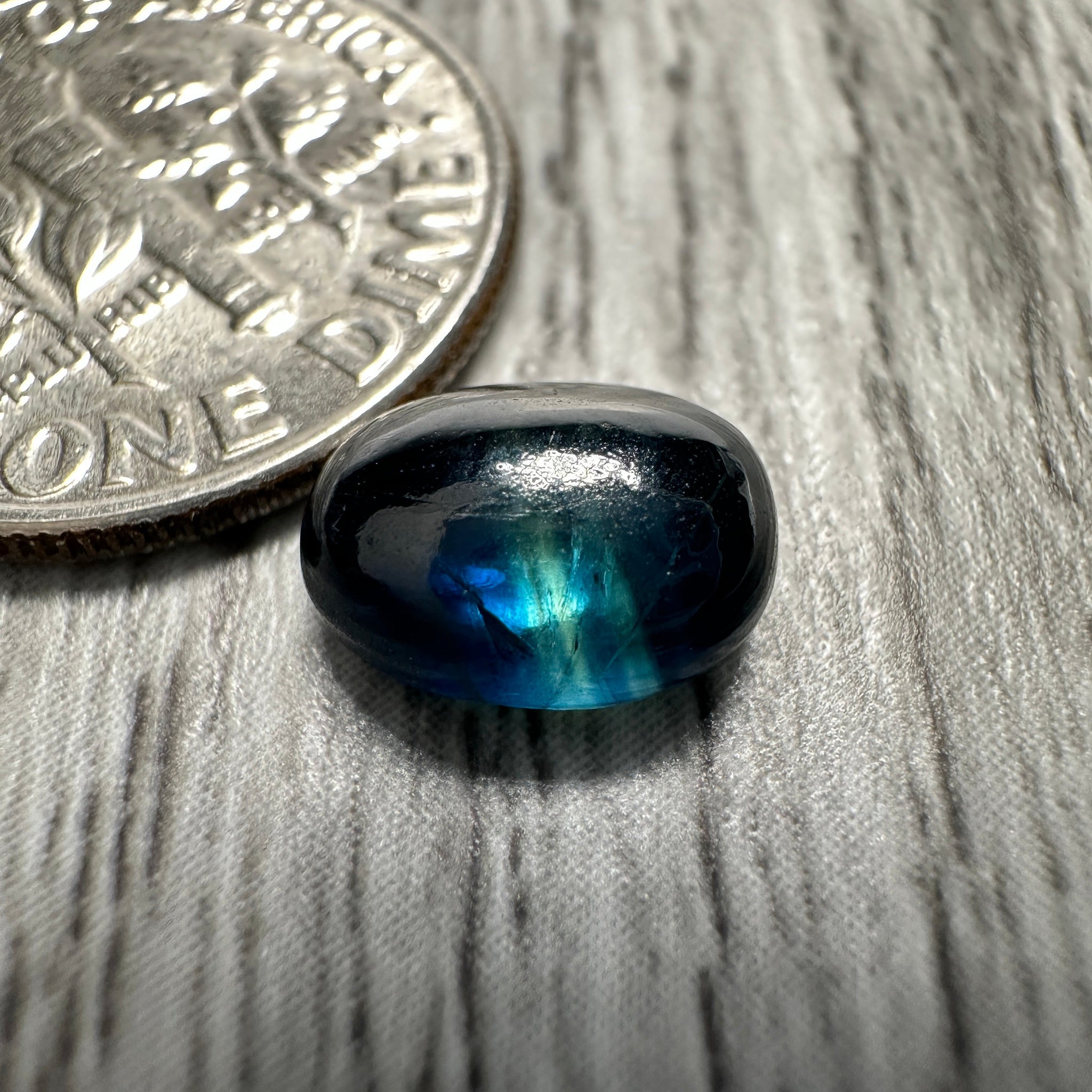 Sapphire Cabochon, 2.39ct, Umba Valley, Tanzania. Untreated Unheated.