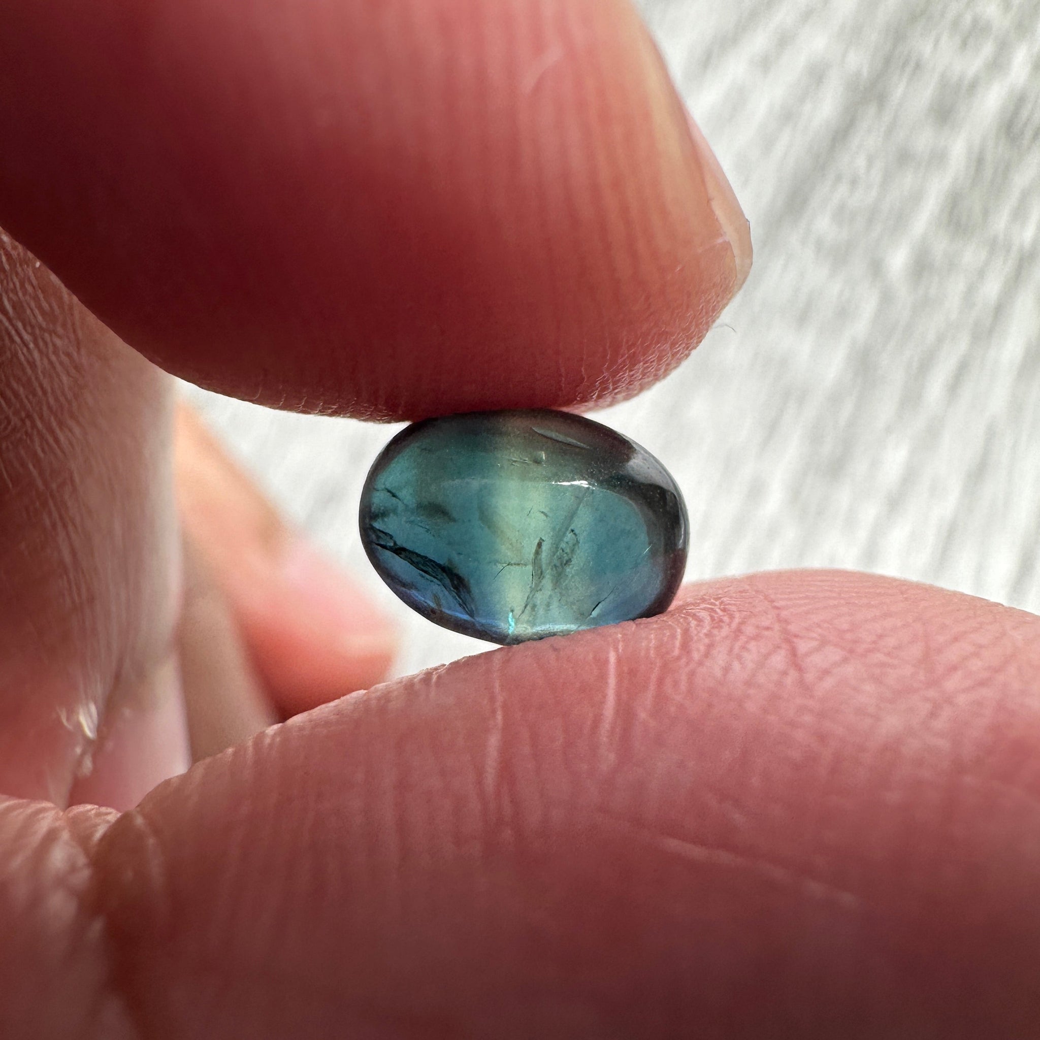 Sapphire Cabochon, 2.39ct, Umba Valley, Tanzania. Untreated Unheated.