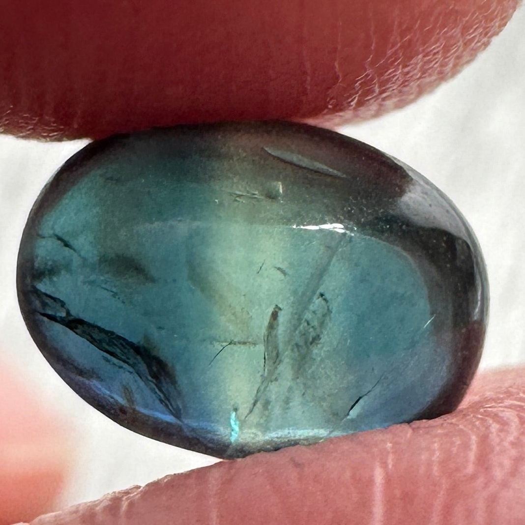Sapphire Cabochon, 2.39ct, Umba Valley, Tanzania. Untreated Unheated.