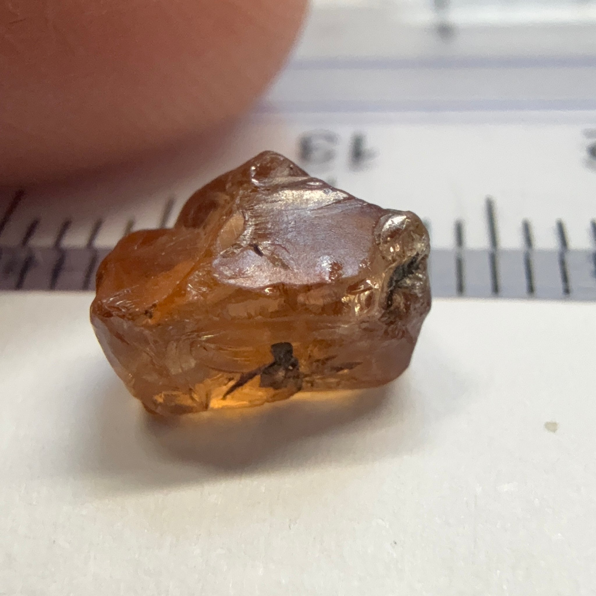 Malaya Garnet, 3.01ct, Tanzania, Untreated Unheated, slight inclusion on the skin on the outside