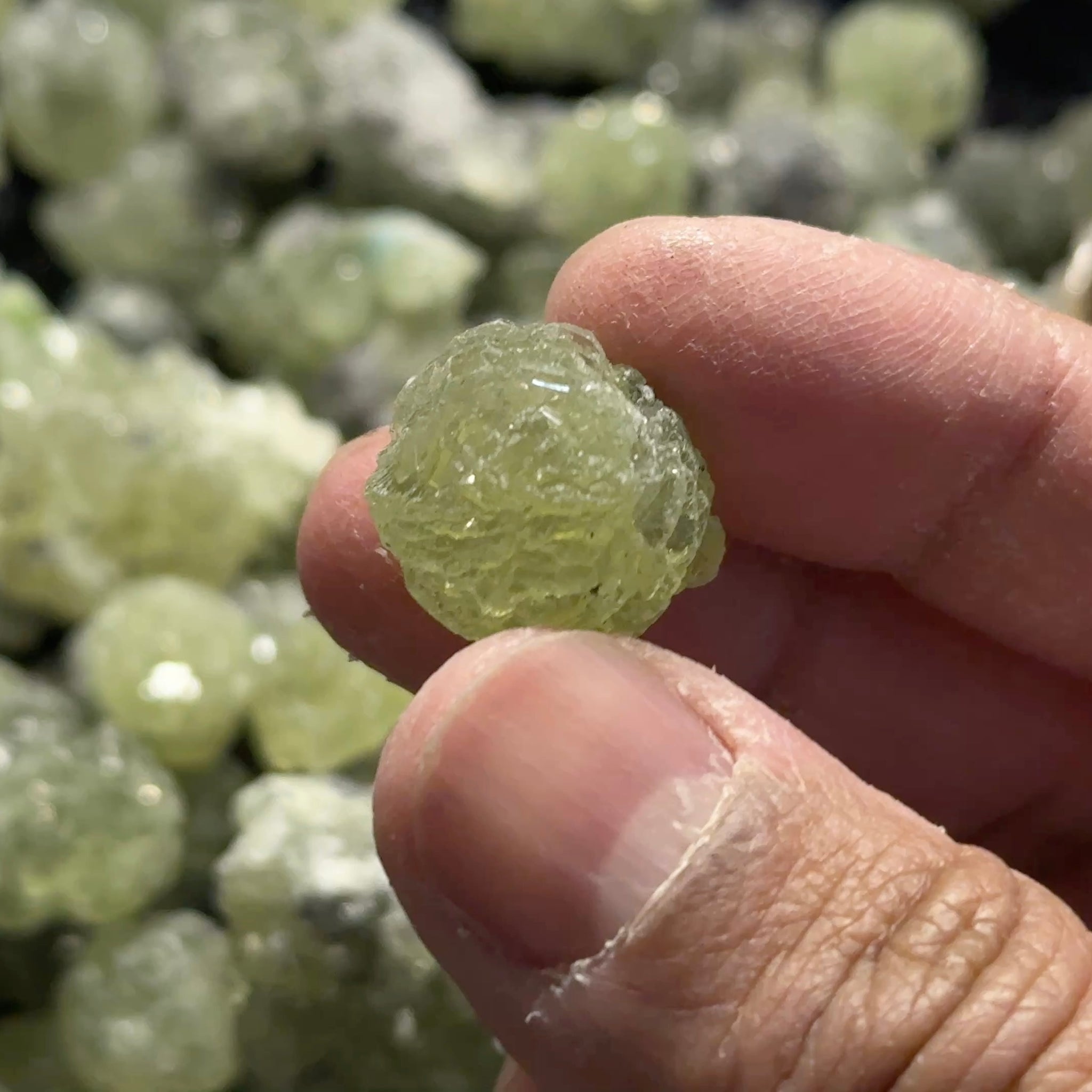 Prehnite Crystal Wholesale Lot, 710gm, Merelani, Tanzania, mined with Tanzanite, Unheated Untreated, still with mine dirt, needs to be washed