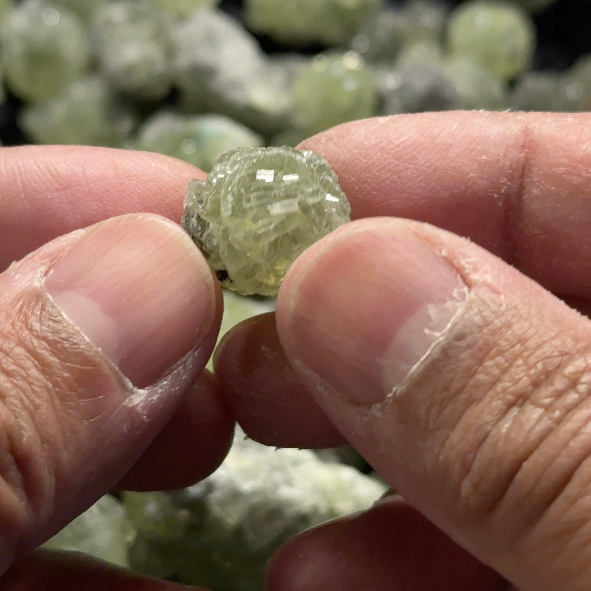 Prehnite Crystal Wholesale Lot, 710gm, Merelani, Tanzania, mined with Tanzanite, Unheated Untreated, still with mine dirt, needs to be washed