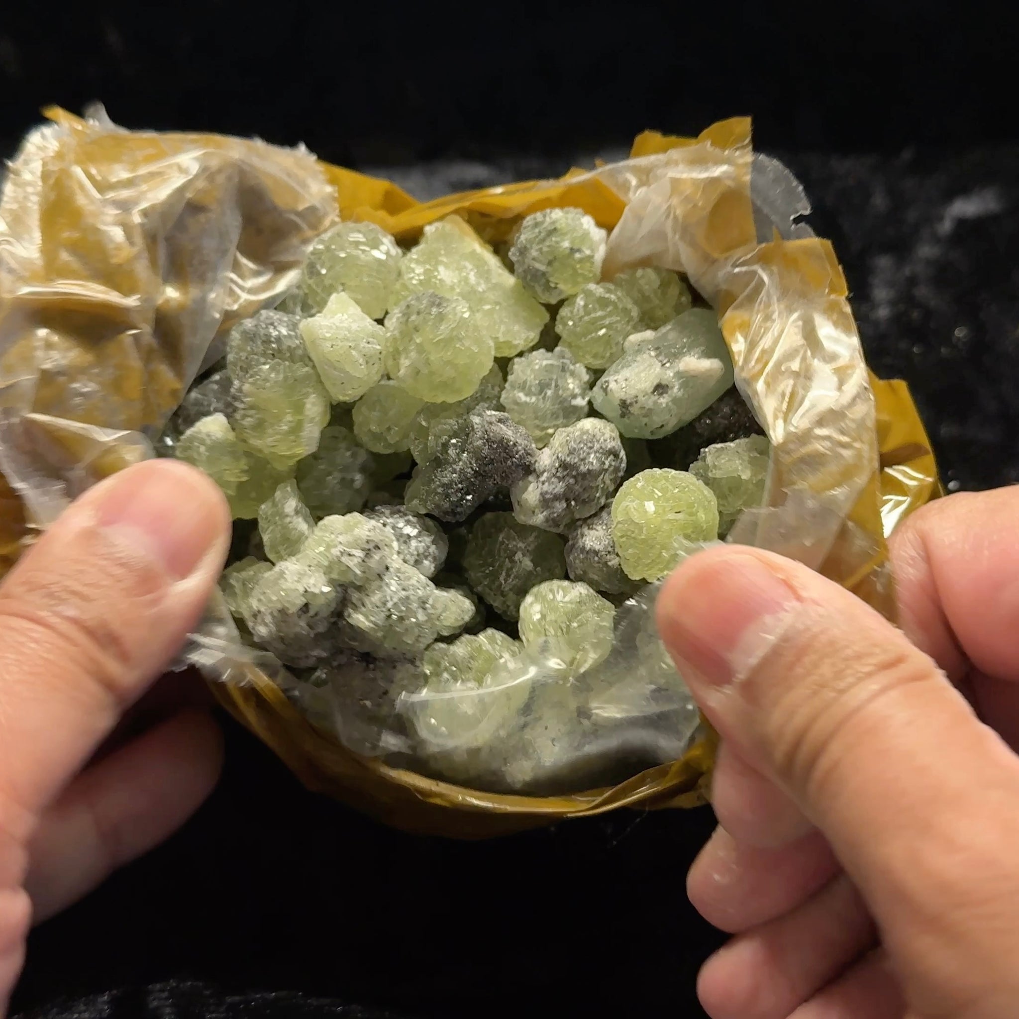 Prehnite Crystal Wholesale Lot, 710gm, Merelani, Tanzania, mined with Tanzanite, Unheated Untreated, still with mine dirt, needs to be washed
