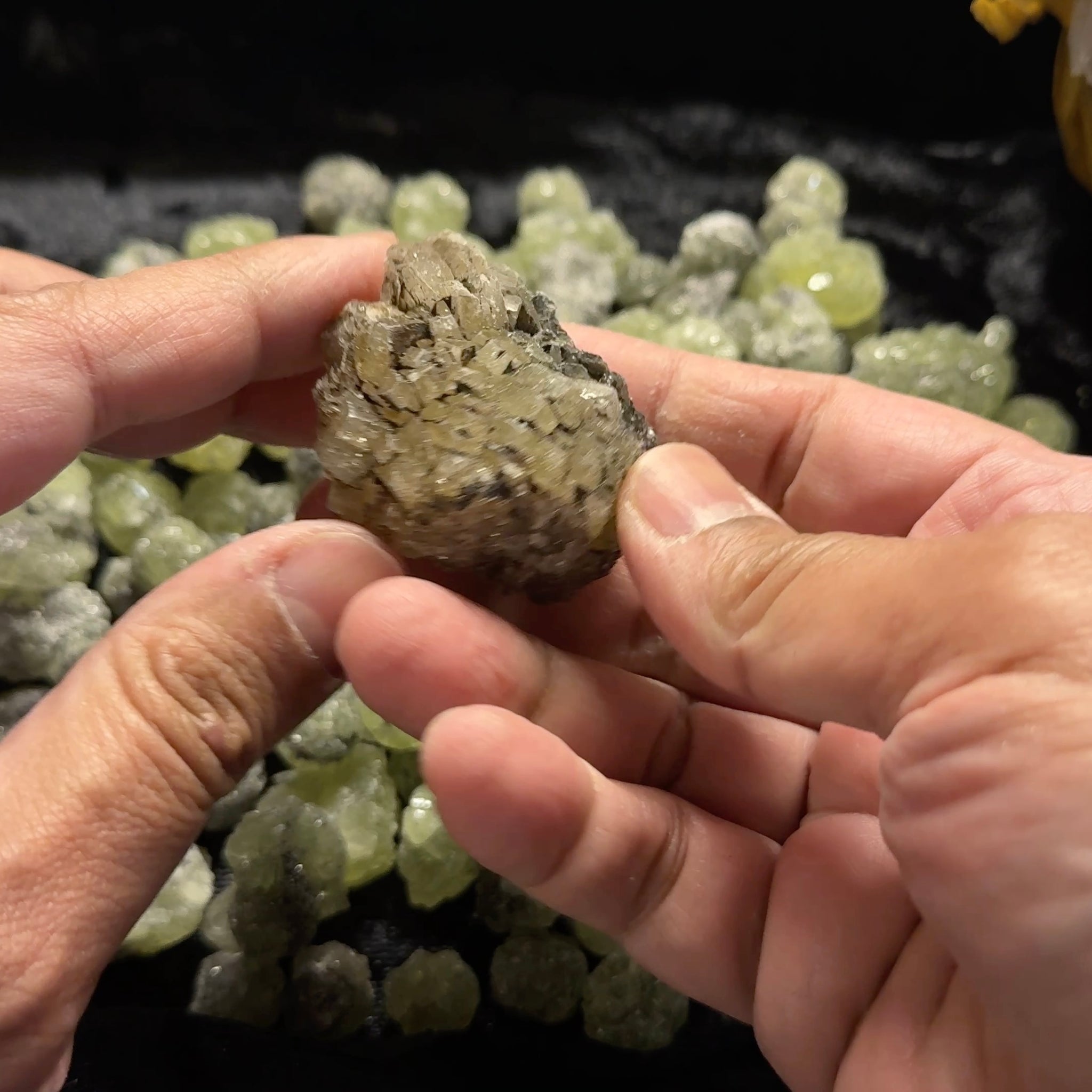 Prehnite Crystal Wholesale Lot, 710gm, Merelani, Tanzania, mined with Tanzanite, Unheated Untreated, still with mine dirt, needs to be washed