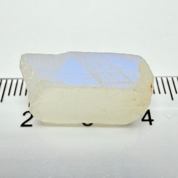 Blue Sheen Moonstone, 15.22ct, Tanzania, Untreated Unheated, mark the angle of the Sheen