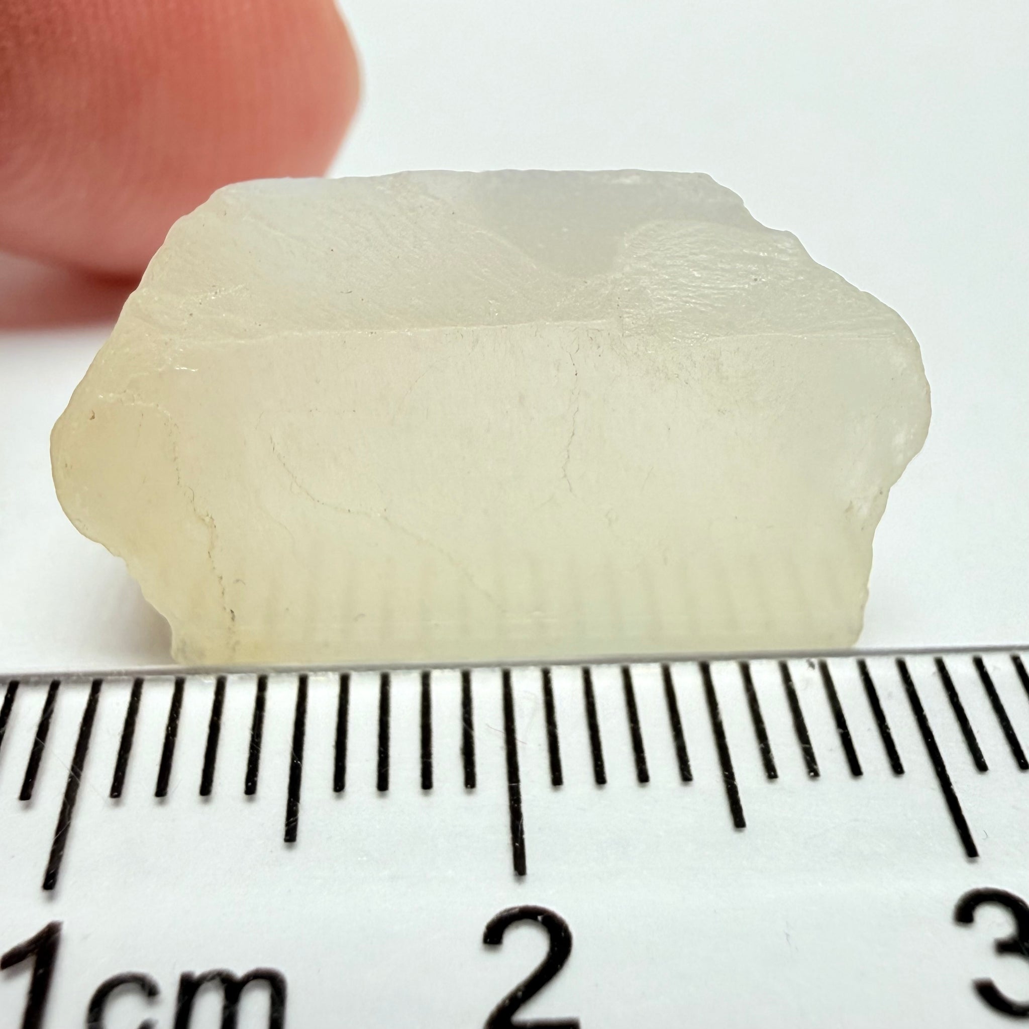 Blue Sheen Moonstone, 15.22ct, Tanzania, Untreated Unheated, mark the angle of the Sheen