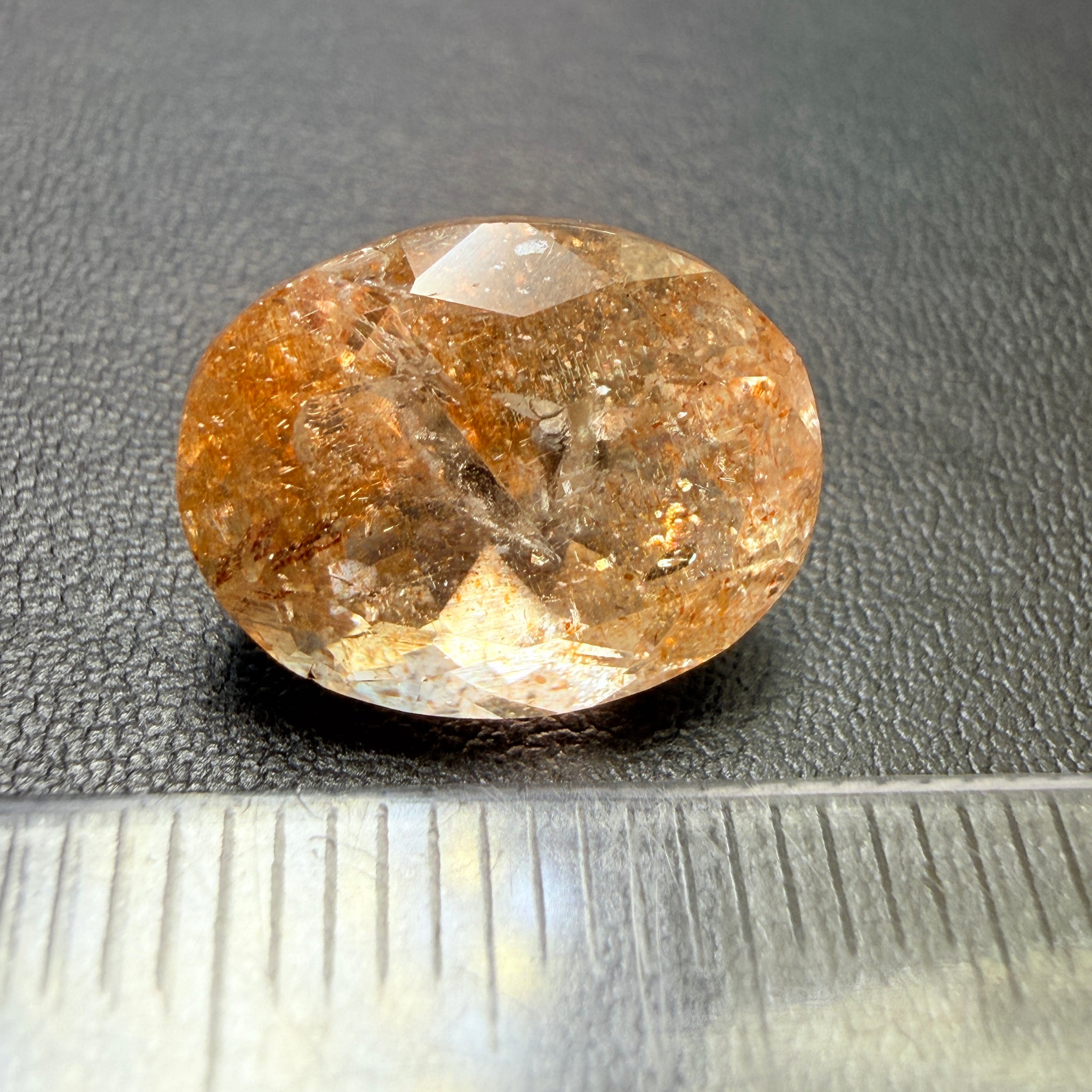 Confetti Sunstone, 7.40ct, Tanzania, Untreated Unheated