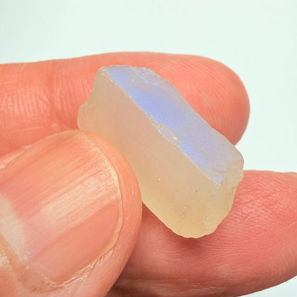 Blue Sheen Moonstone, 15.22ct, Tanzania, Untreated Unheated, mark the angle of the Sheen