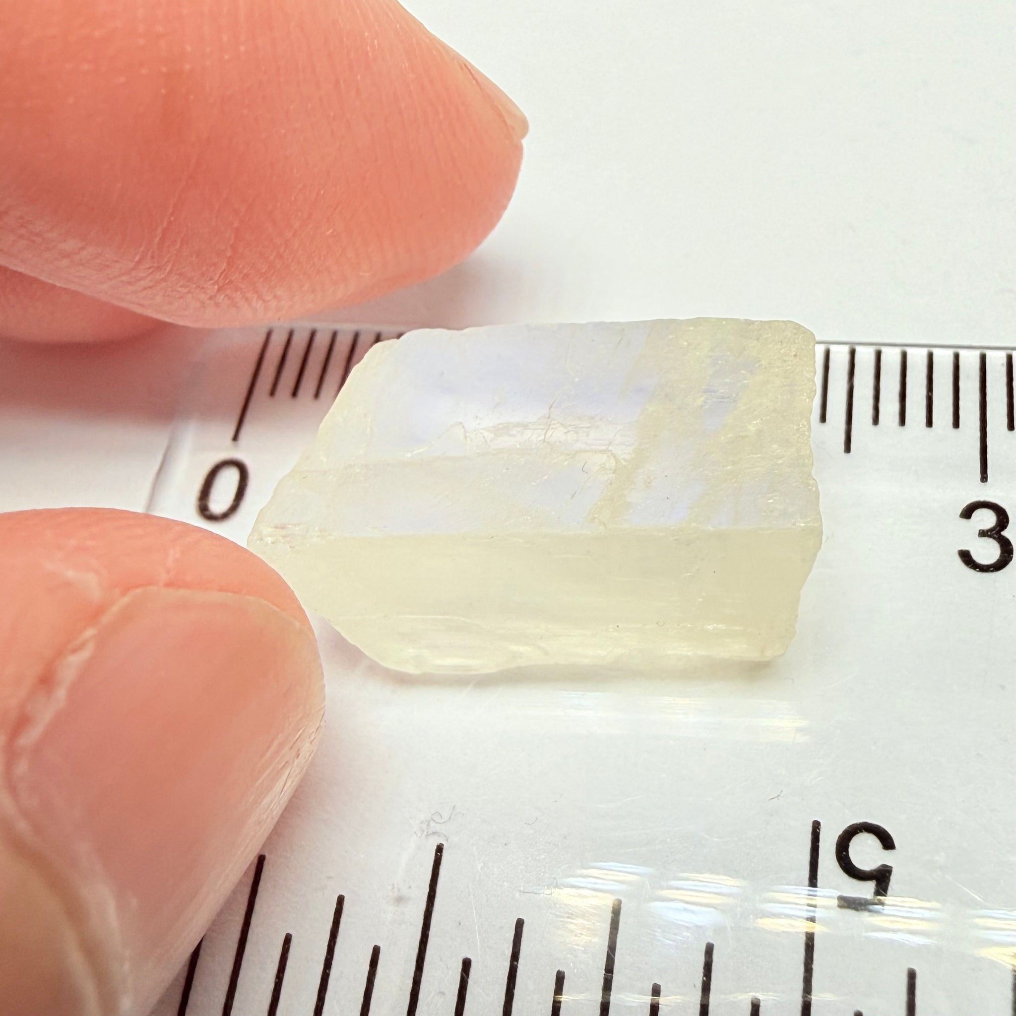 Blue Sheen Moonstone, 13.95ct, Tanzania, Untreated Unheated, note Sheen position, there are some fractures on one side, I have tilted the stone in some pictures to reflect the cracks so you can see their position