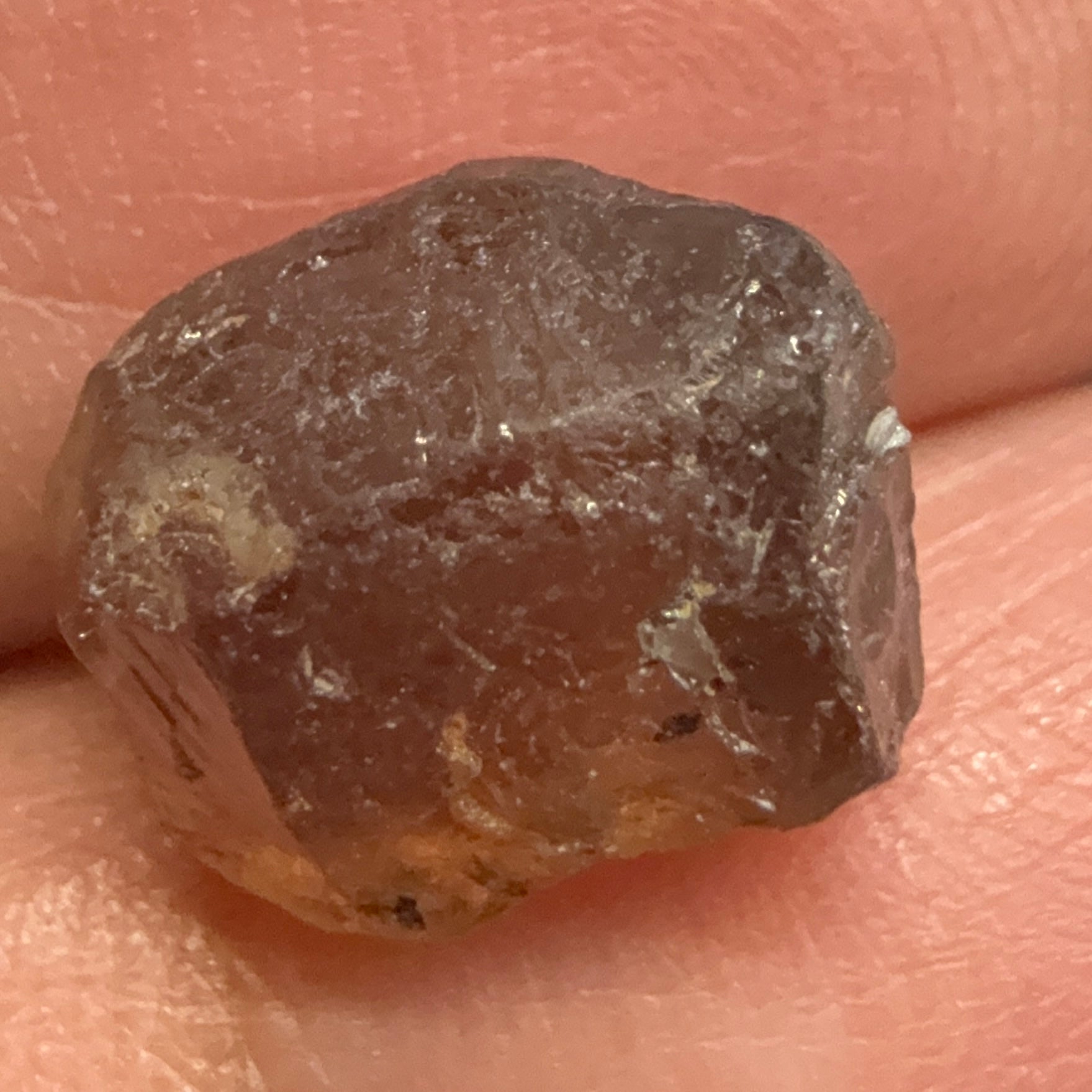 Colour Change Garnet, 6.75ct, Tanzania, Untreated Unheated, silky with slight inclusions on the outside, I have circled where the inclusions are, see other photos