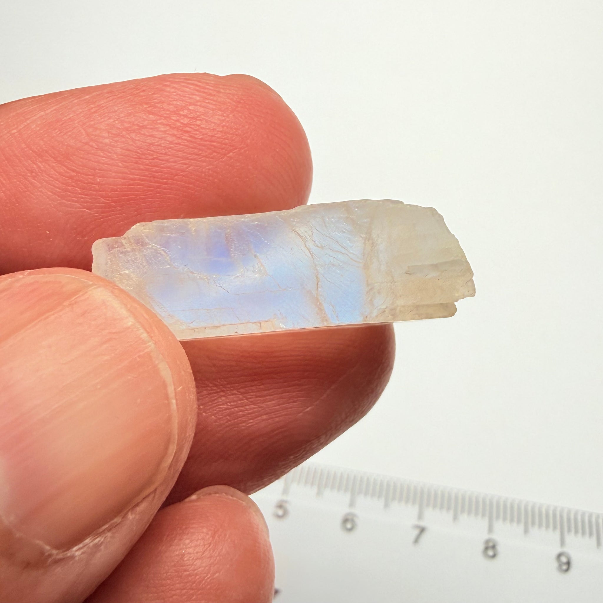 Blue Sheen Moonstone, 13.57ct, Tanzania, Untreated Unheated