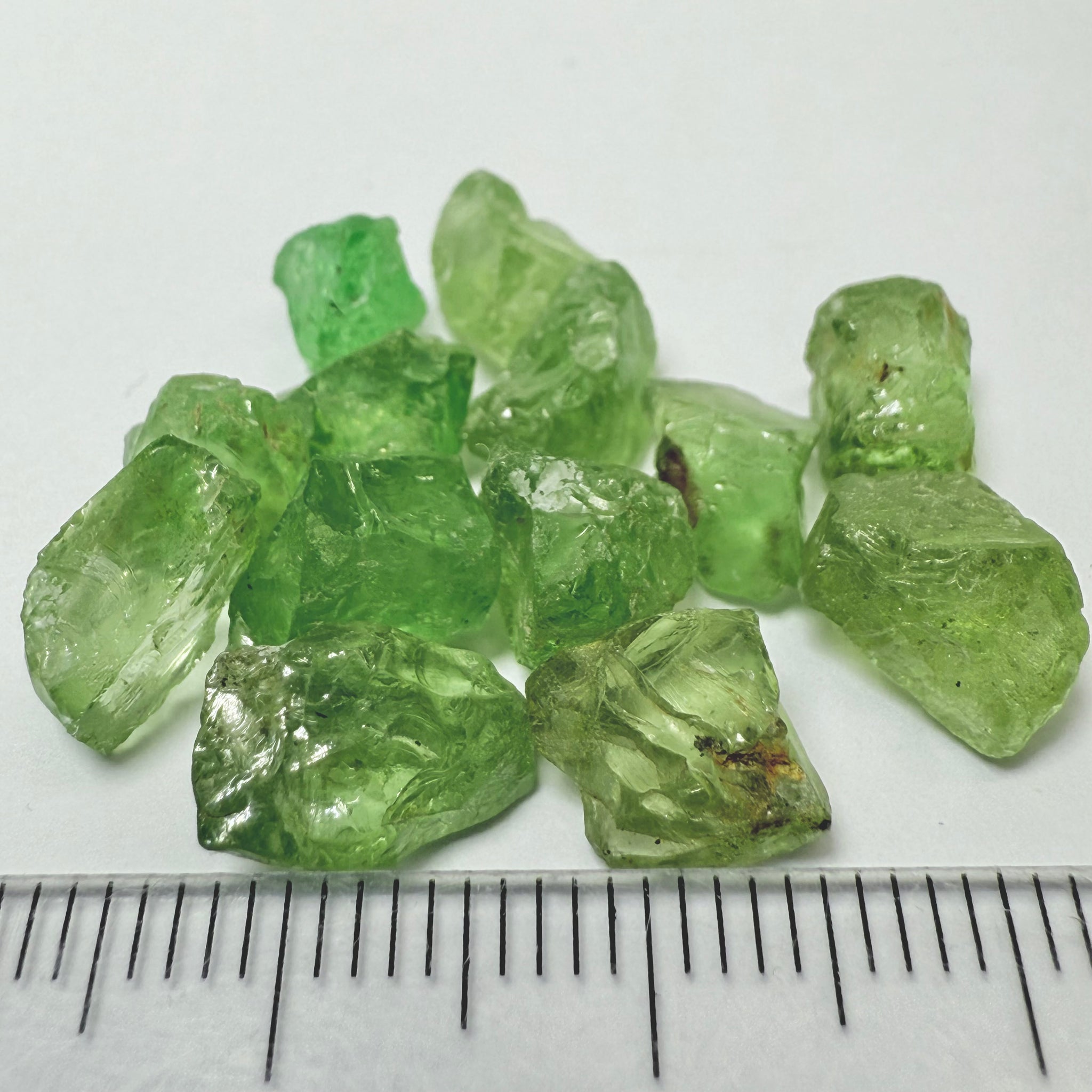 Tsavorite Garnet Lot, 30.35ct, Tanzania, Untreated Unheated, slight veils and slight inclusions