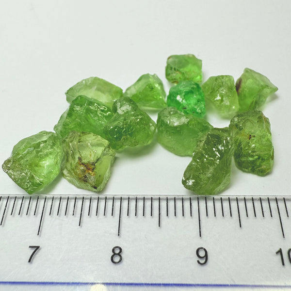 Tsavorite Garnet Lot, 30.35ct, Tanzania, Untreated Unheated, slight veils and slight inclusions