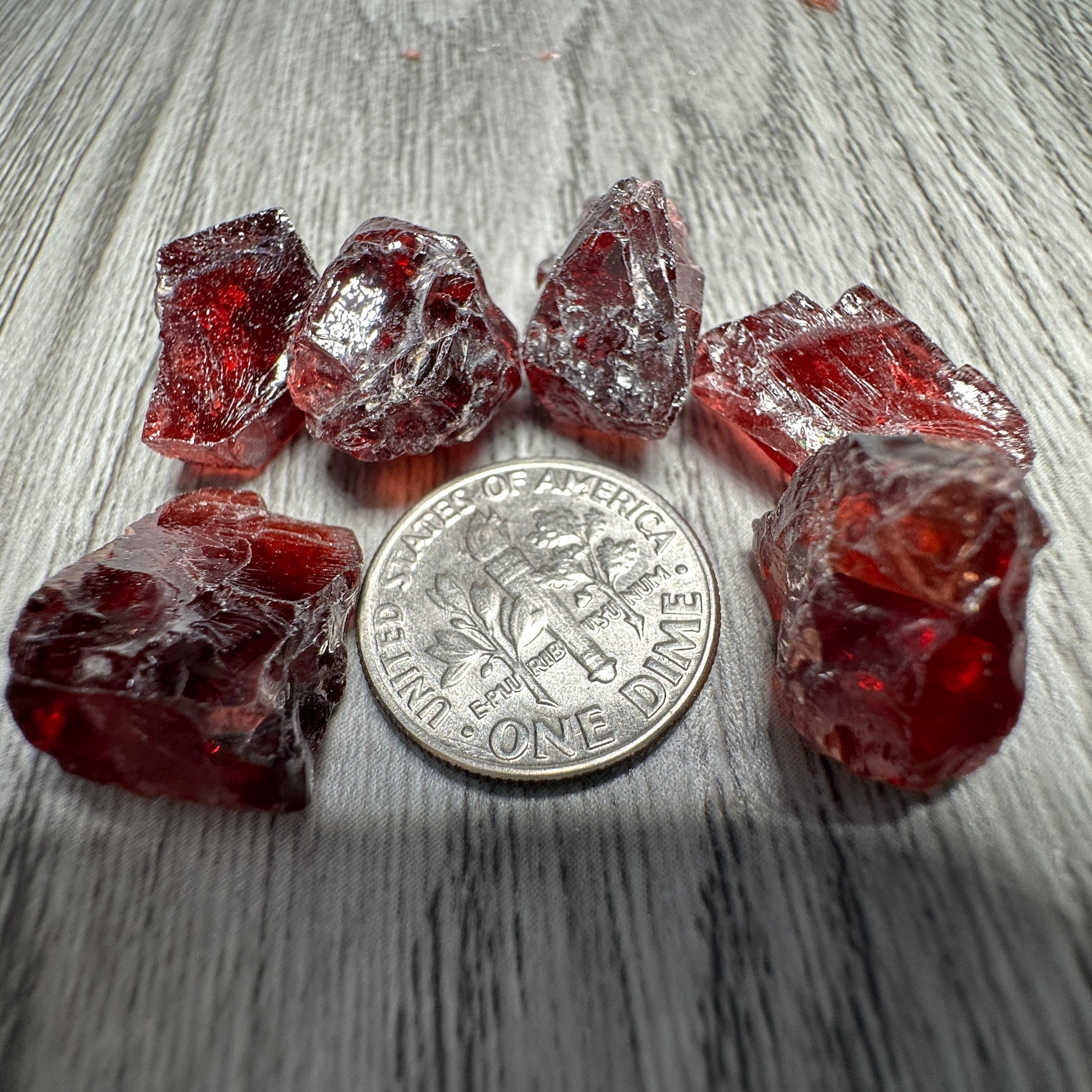 86.12ct Red Garnet Lot, 11.19ct - 16.13ct, clean with slight inclusions on the outside, Untreated Unheated