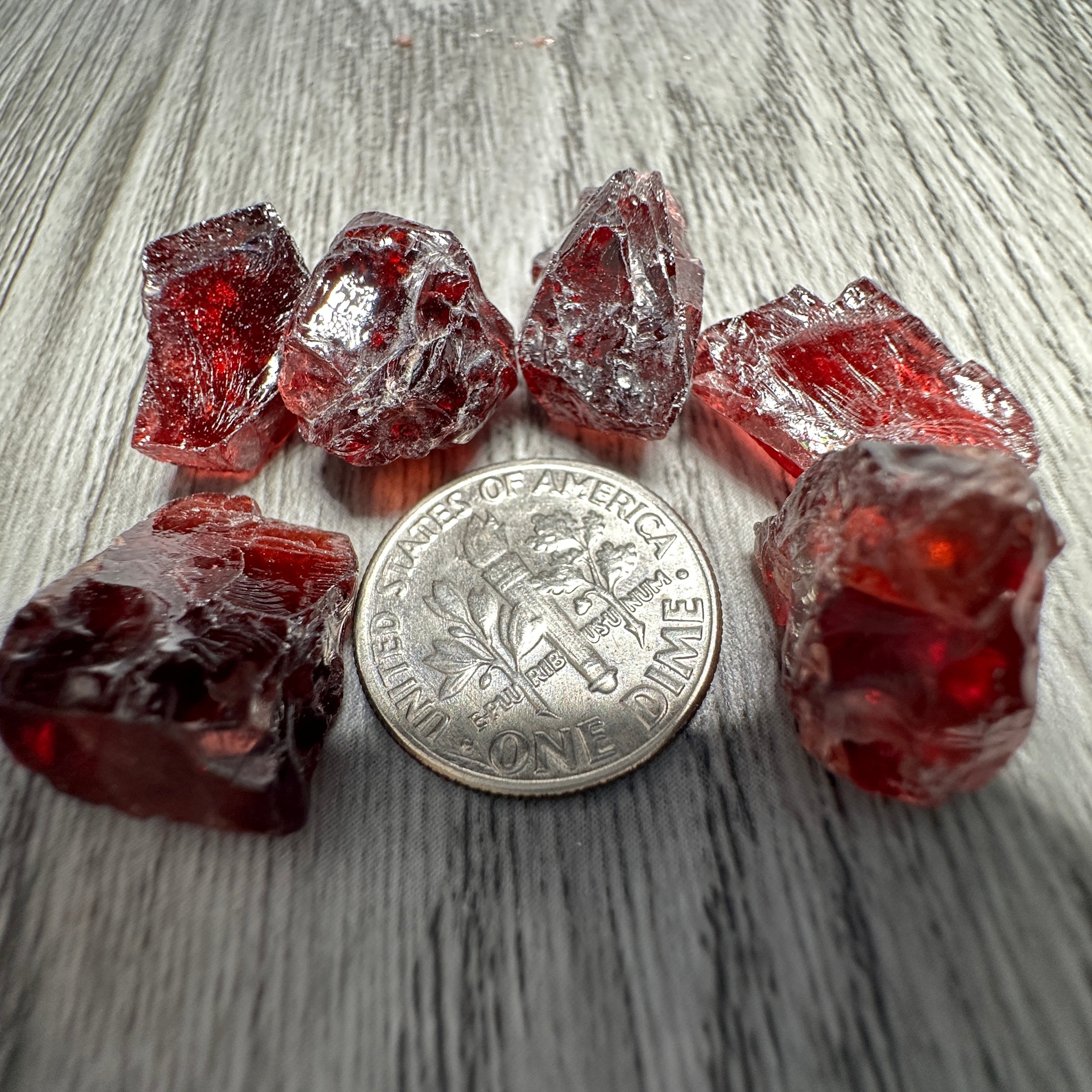 86.12ct Red Garnet Lot, 11.19ct - 16.13ct, clean with slight inclusions on the outside, Untreated Unheated