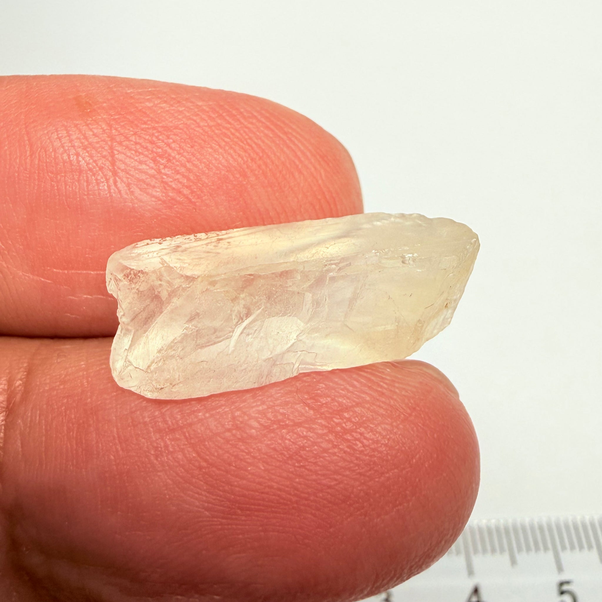 Blue Sheen Moonstone, 8.28ct, Tanzania, Untreated Unheated, mark angle of sheen