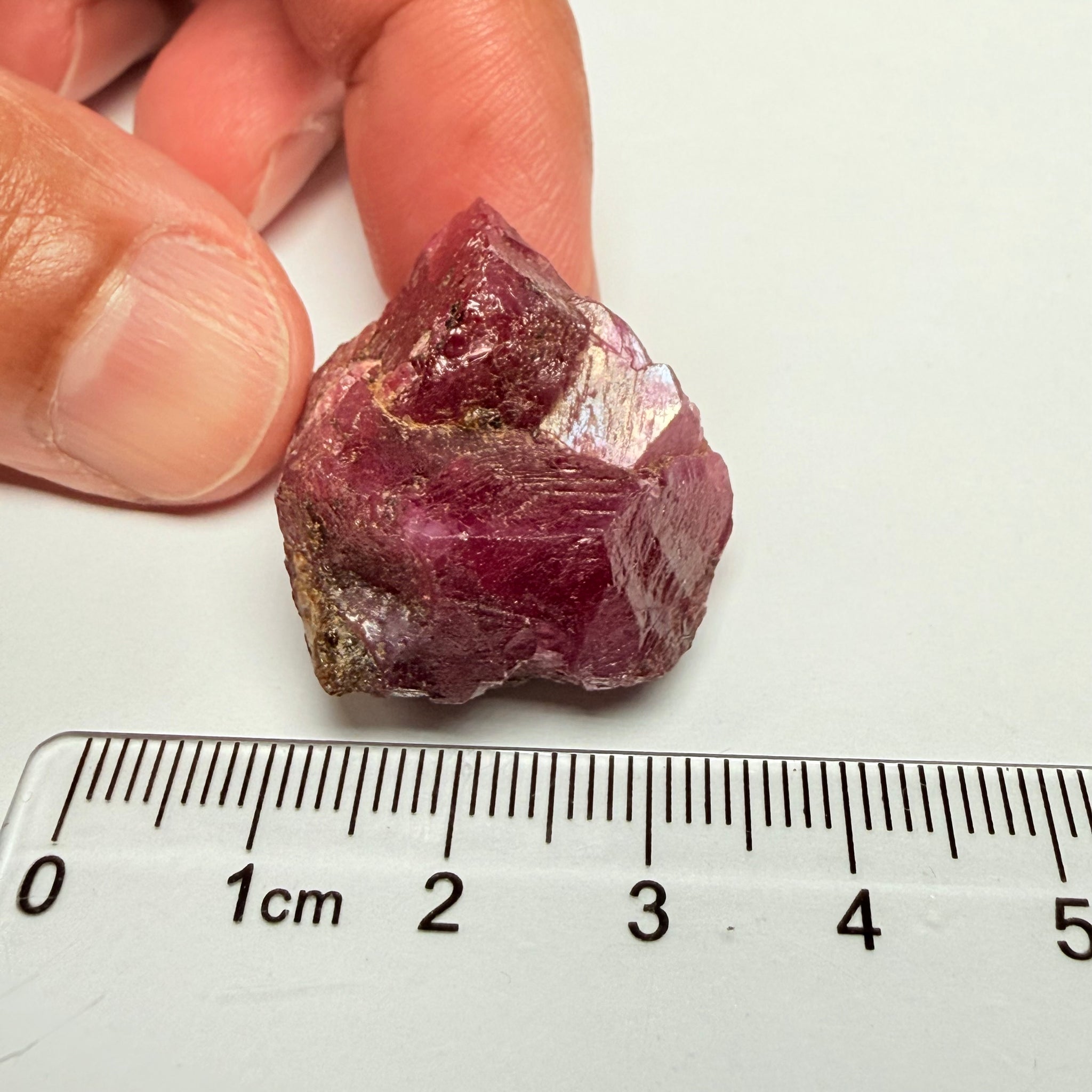 Winza Ruby Crystal, still has part of its matrix on it, 108.62ct, Winza, Tanzania, Untreated Unheated