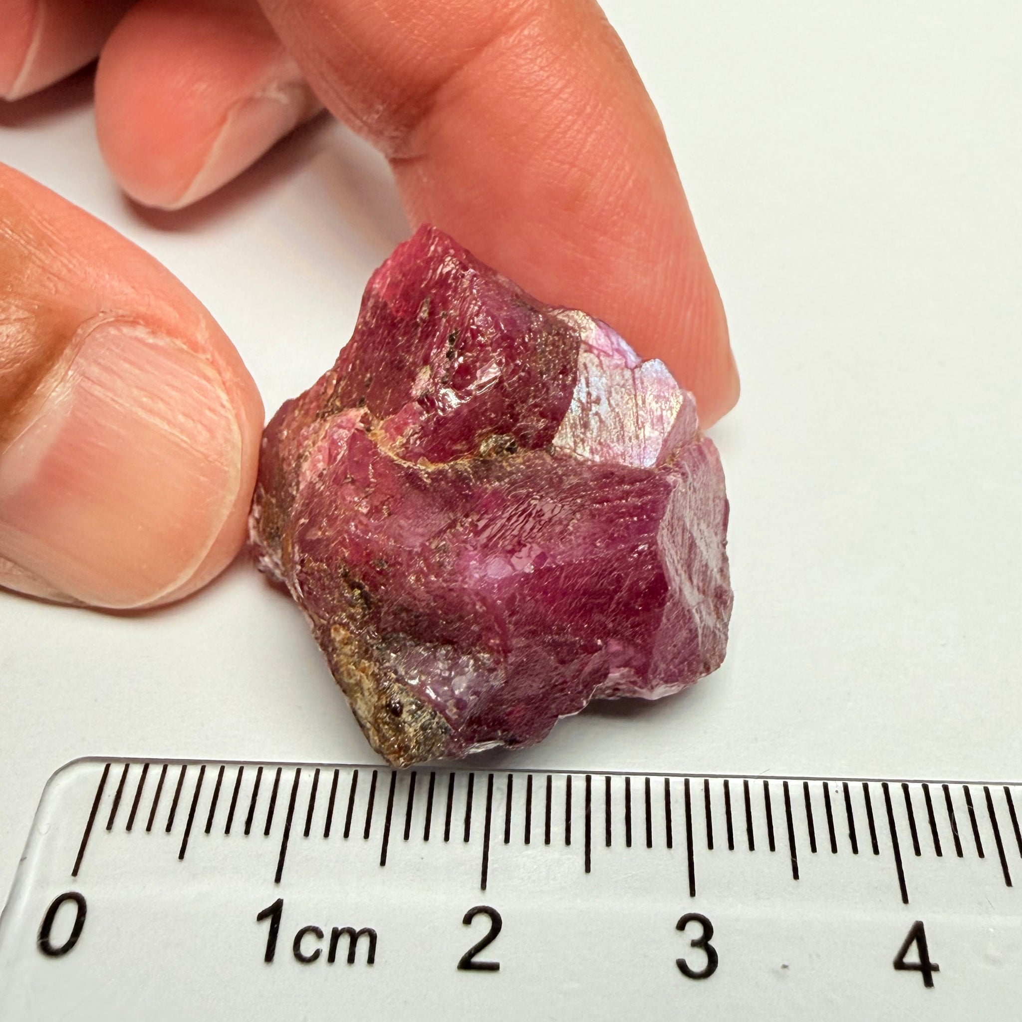 Winza Ruby Crystal, still has part of its matrix on it, 108.62ct, Winza, Tanzania, Untreated Unheated