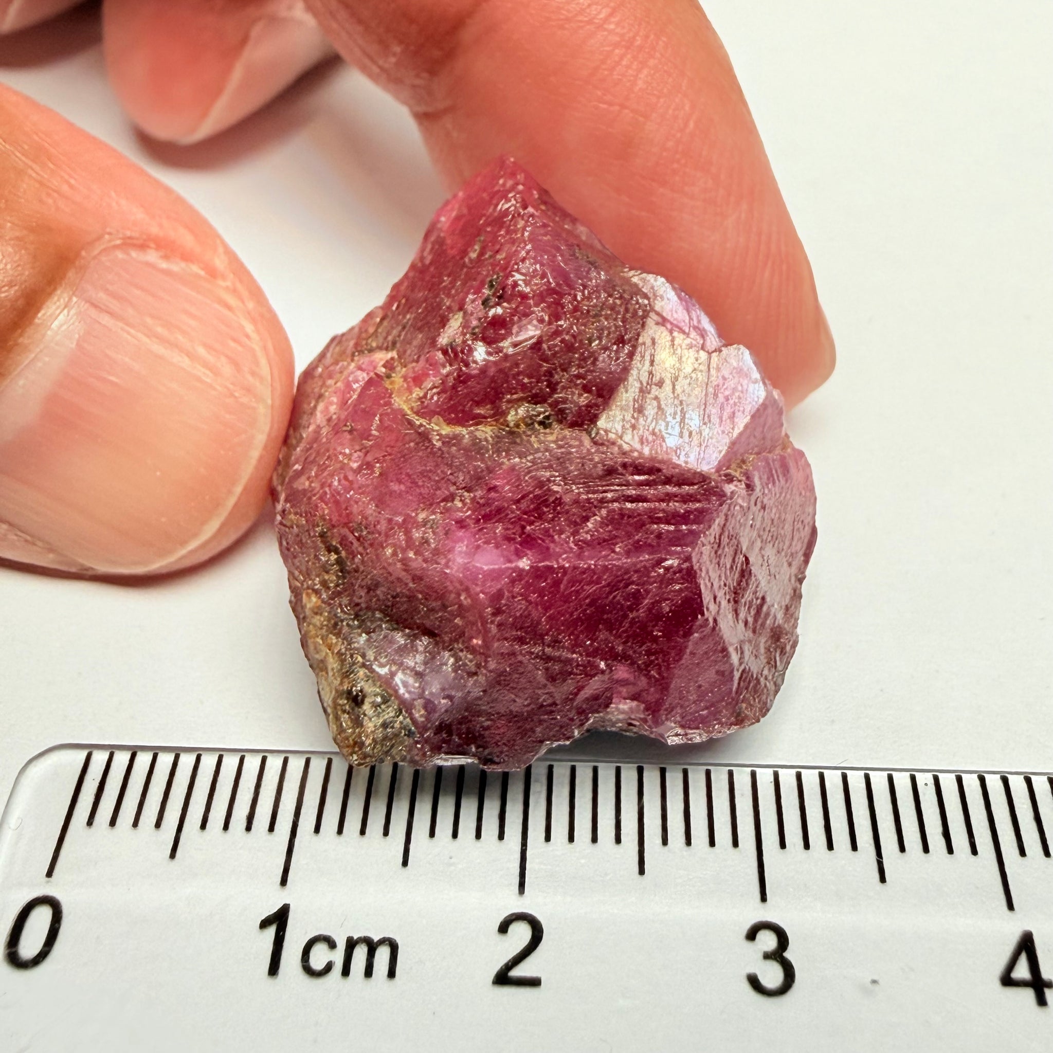 Winza Ruby Crystal, still has part of its matrix on it, 108.62ct, Winza, Tanzania, Untreated Unheated