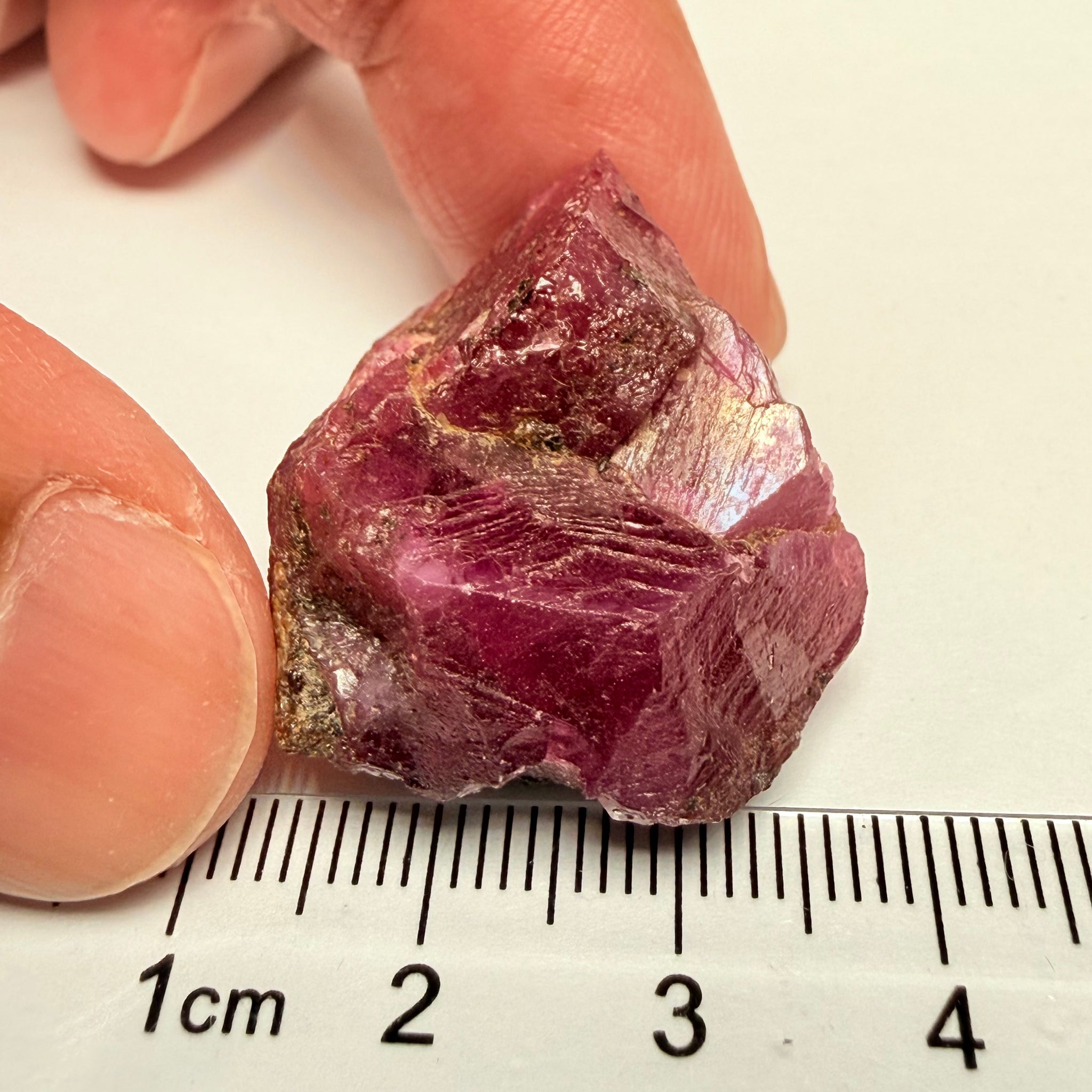 Winza Ruby Crystal, still has part of its matrix on it, 108.62ct, Winza, Tanzania, Untreated Unheated