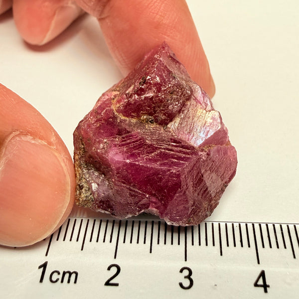 Winza Ruby Crystal, still has part of its matrix on it, 108.62ct, Winza, Tanzania, Untreated Unheated