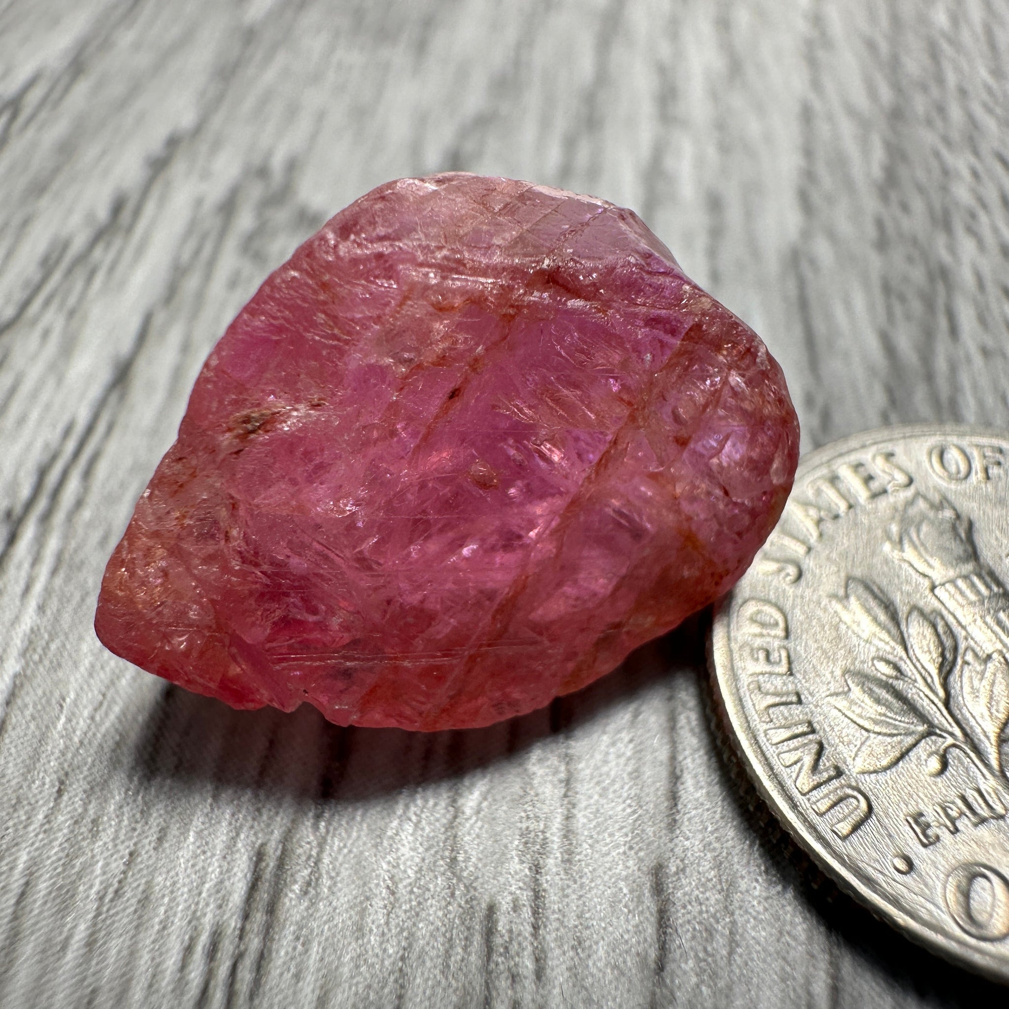 Sapphire Ruby Crystal, 20.23ct, Morogoro, Tanzania, Untreated Unheated. 18 x 12 x 9 mm, specimen/cab or facet it