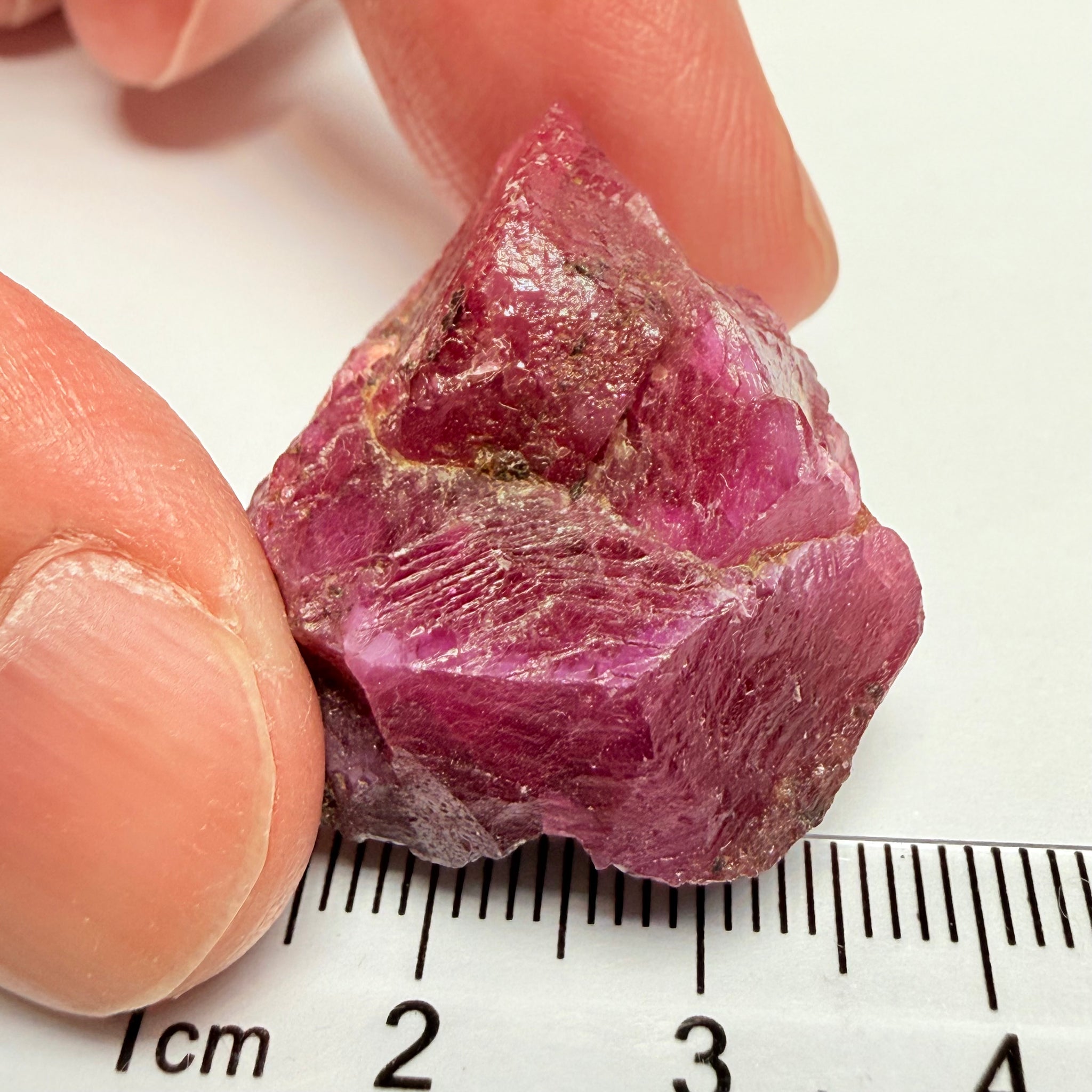 Winza Ruby Crystal, still has part of its matrix on it, 108.62ct, Winza, Tanzania, Untreated Unheated