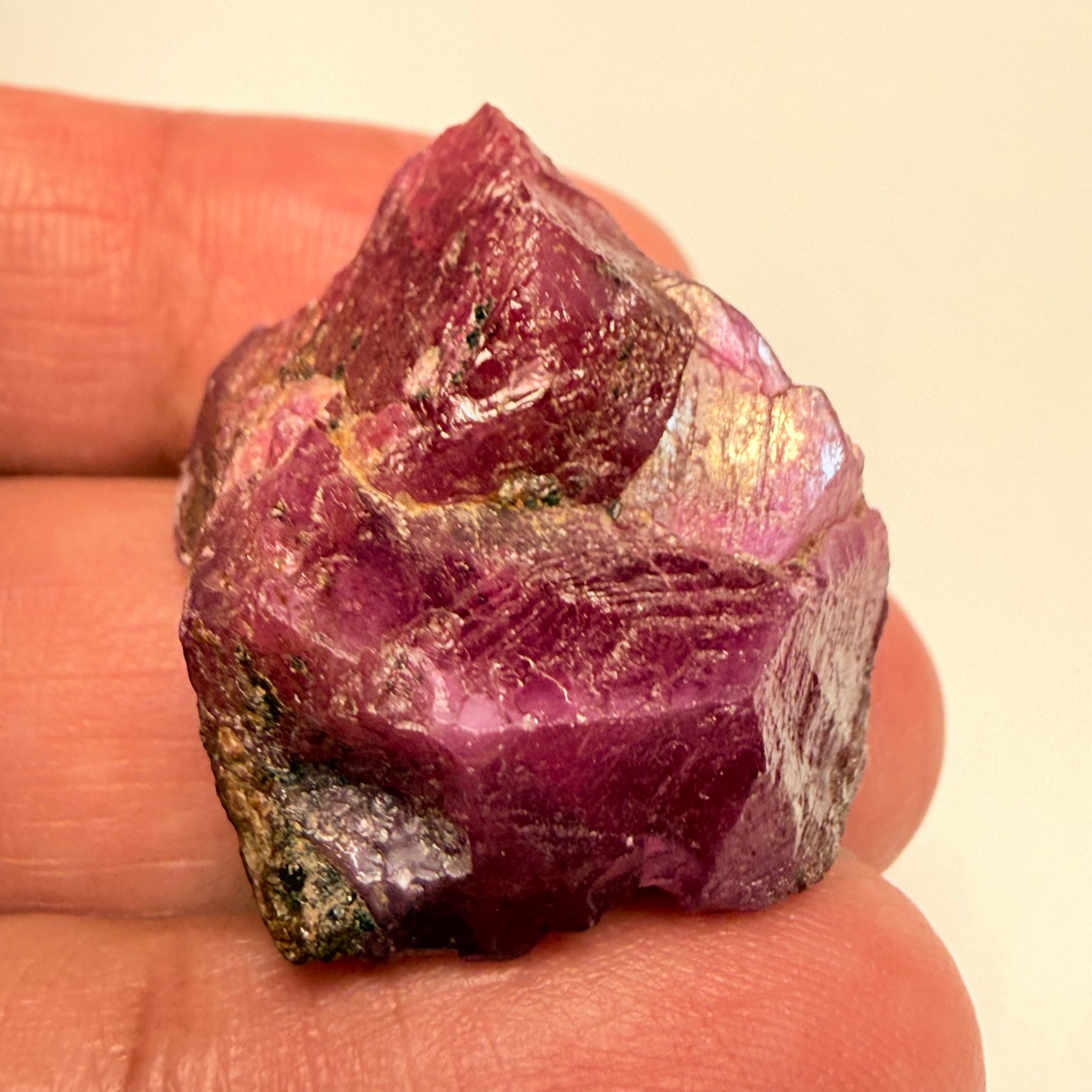 Winza Ruby Crystal, still has part of its matrix on it, 108.62ct, Winza, Tanzania, Untreated Unheated