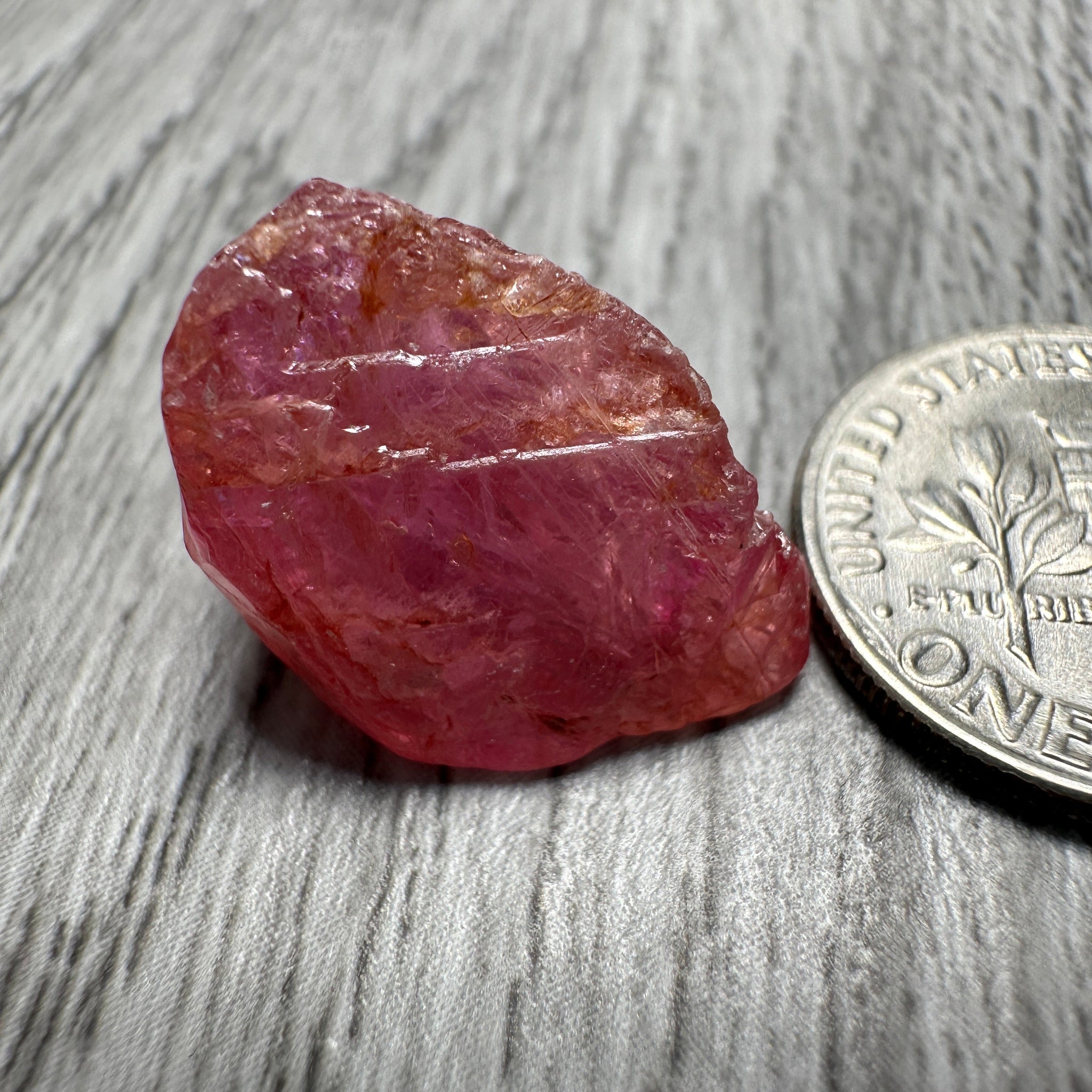 Sapphire Ruby Crystal, 20.23ct, Morogoro, Tanzania, Untreated Unheated. 18 x 12 x 9 mm, specimen/cab or facet it