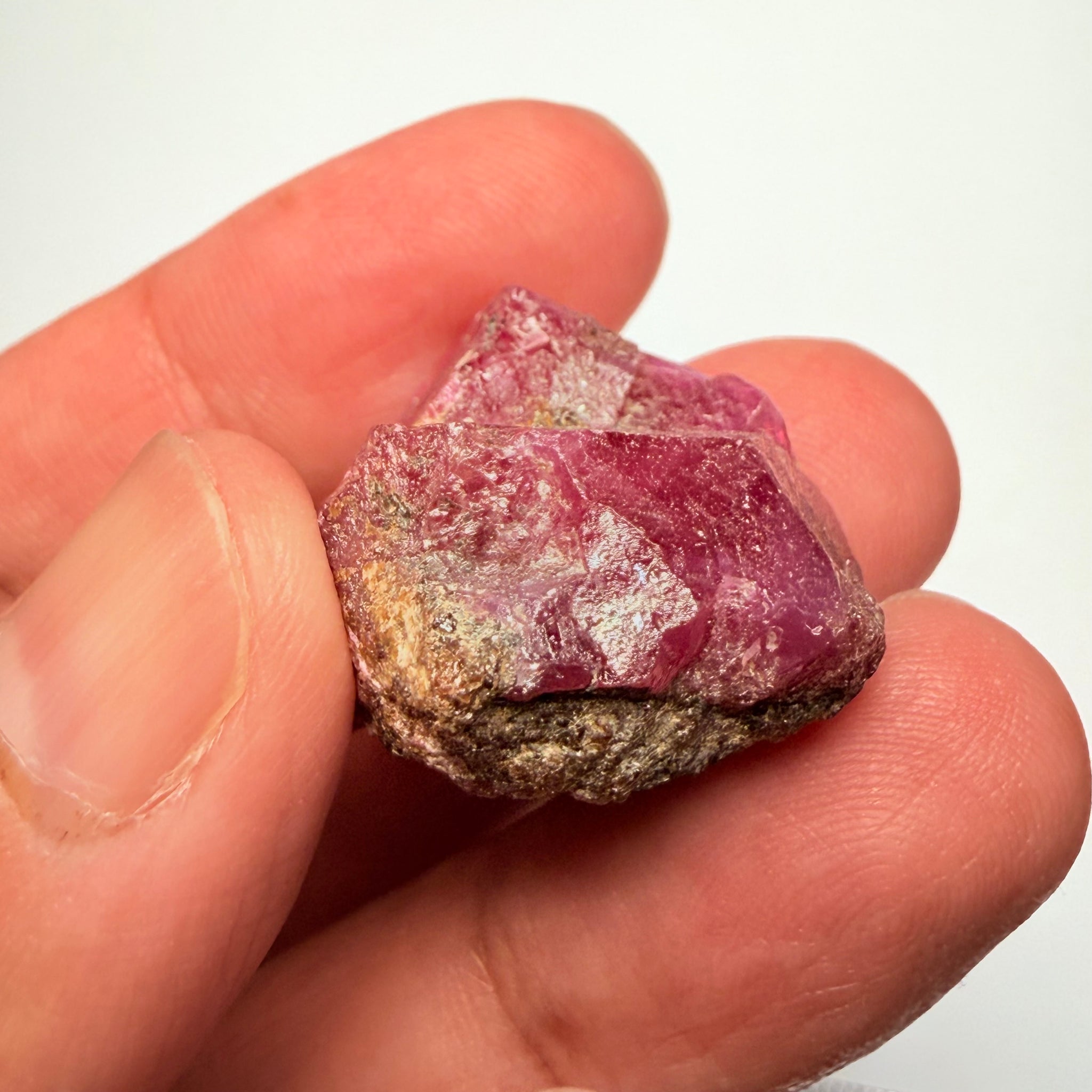 Winza Ruby Crystal, still has part of its matrix on it, 108.62ct, Winza, Tanzania, Untreated Unheated