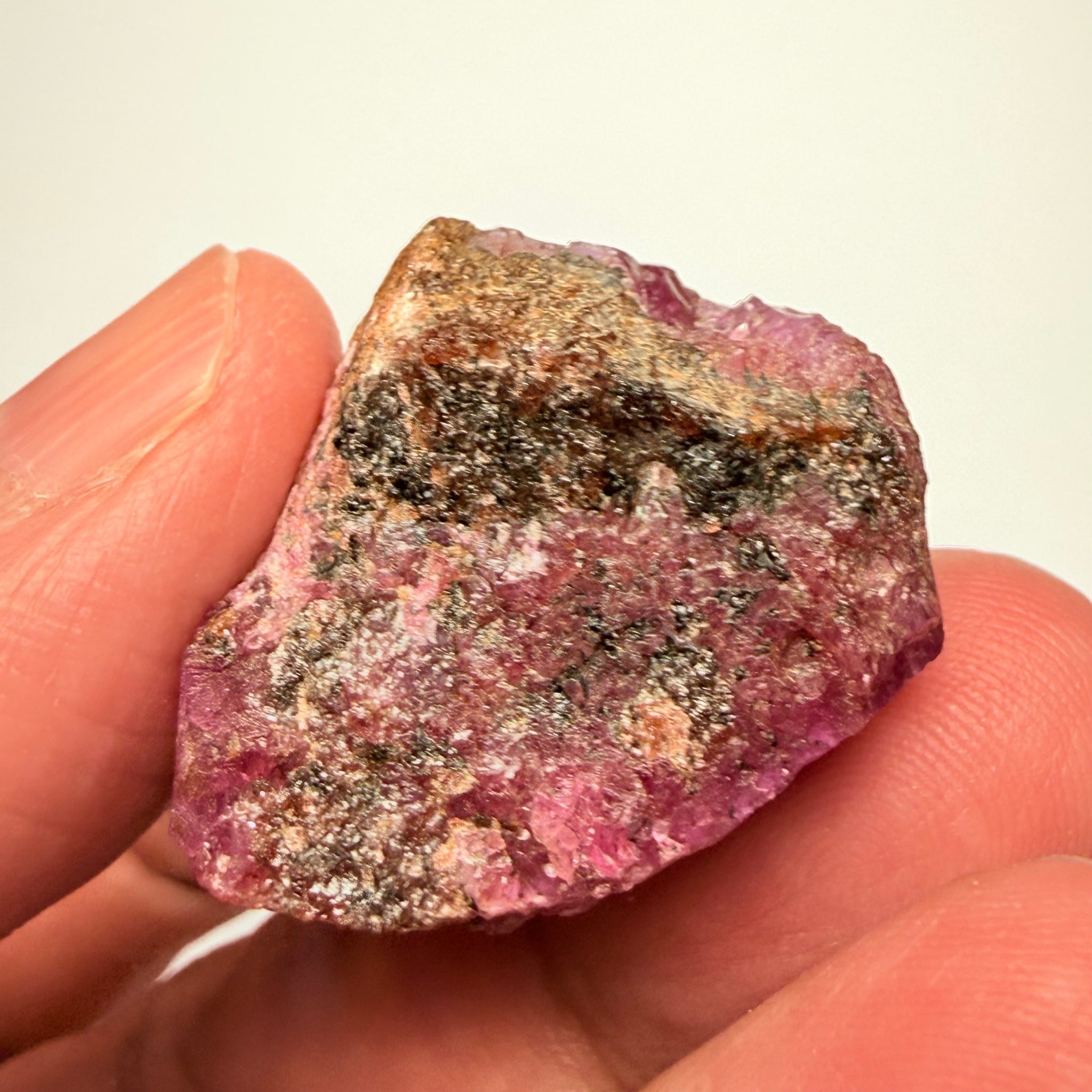 Winza Ruby Crystal, still has part of its matrix on it, 108.62ct, Winza, Tanzania, Untreated Unheated