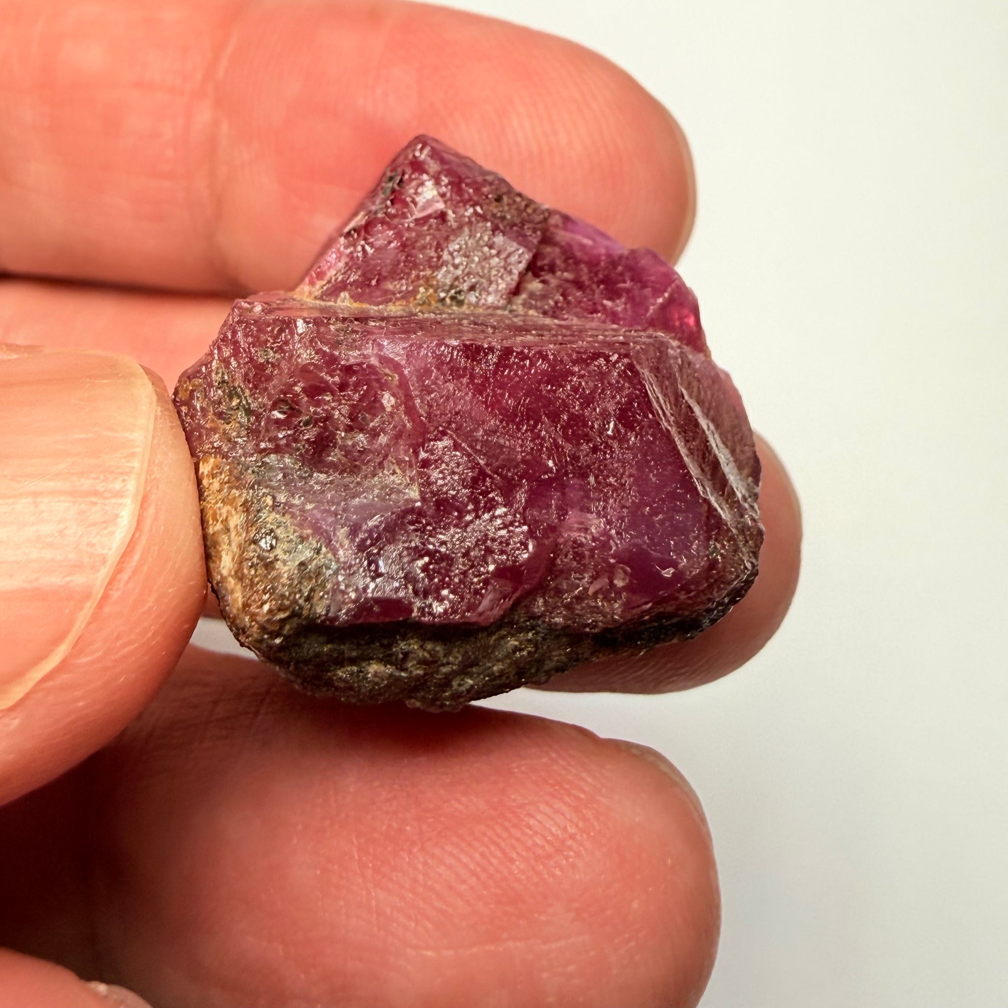 Winza Ruby Crystal, still has part of its matrix on it, 108.62ct, Winza, Tanzania, Untreated Unheated