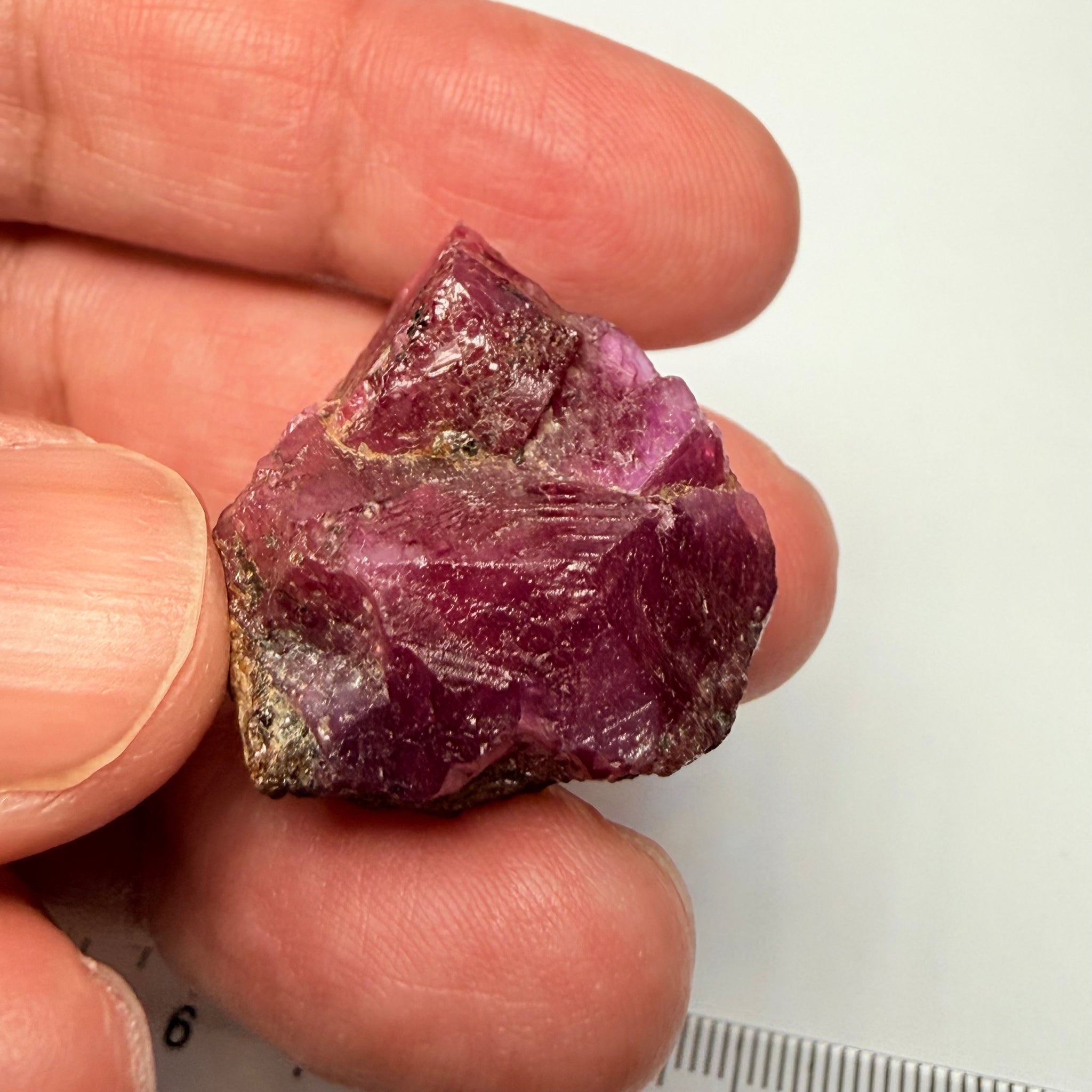 Winza Ruby Crystal, still has part of its matrix on it, 108.62ct, Winza, Tanzania, Untreated Unheated