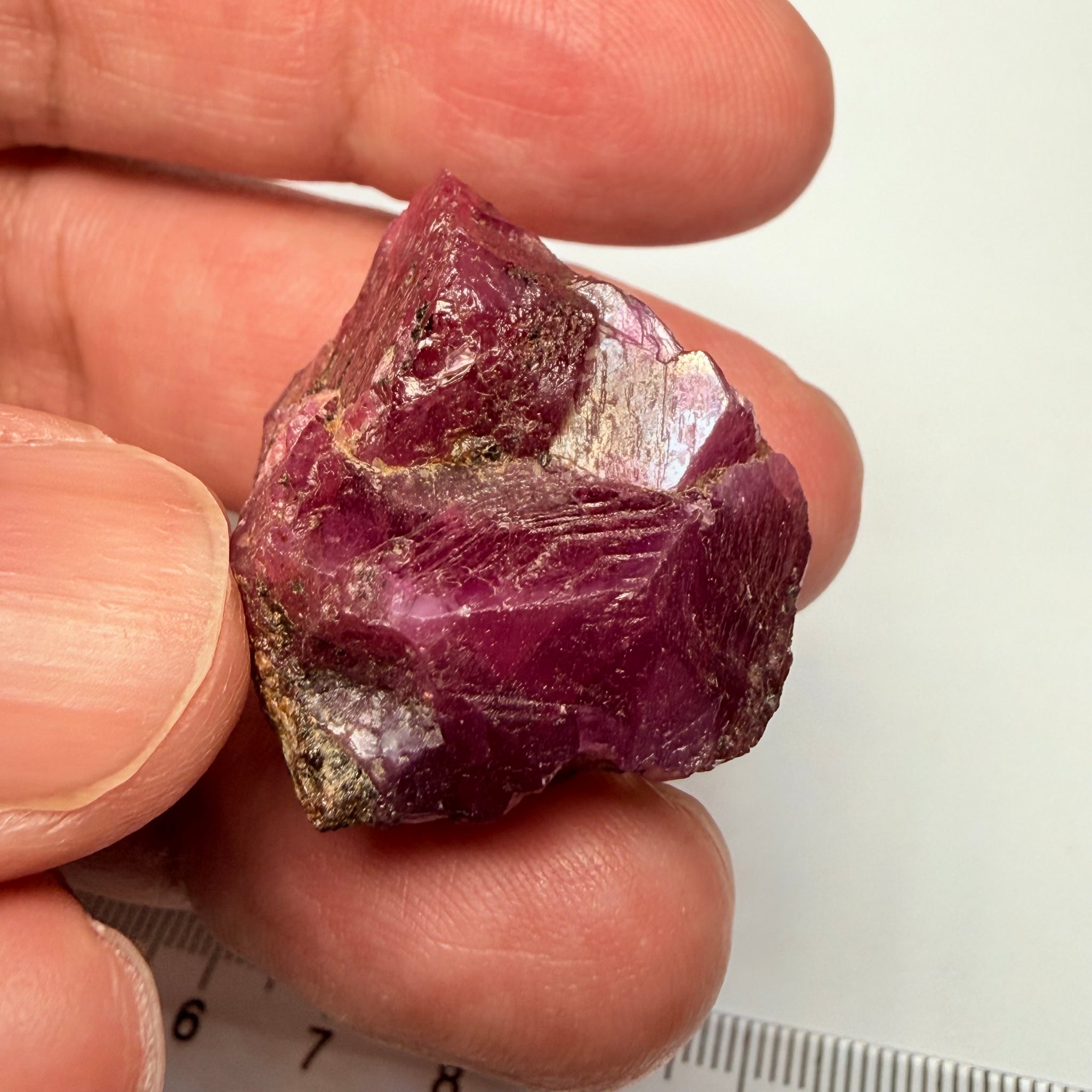 Winza Ruby Crystal, still has part of its matrix on it, 108.62ct, Winza, Tanzania, Untreated Unheated