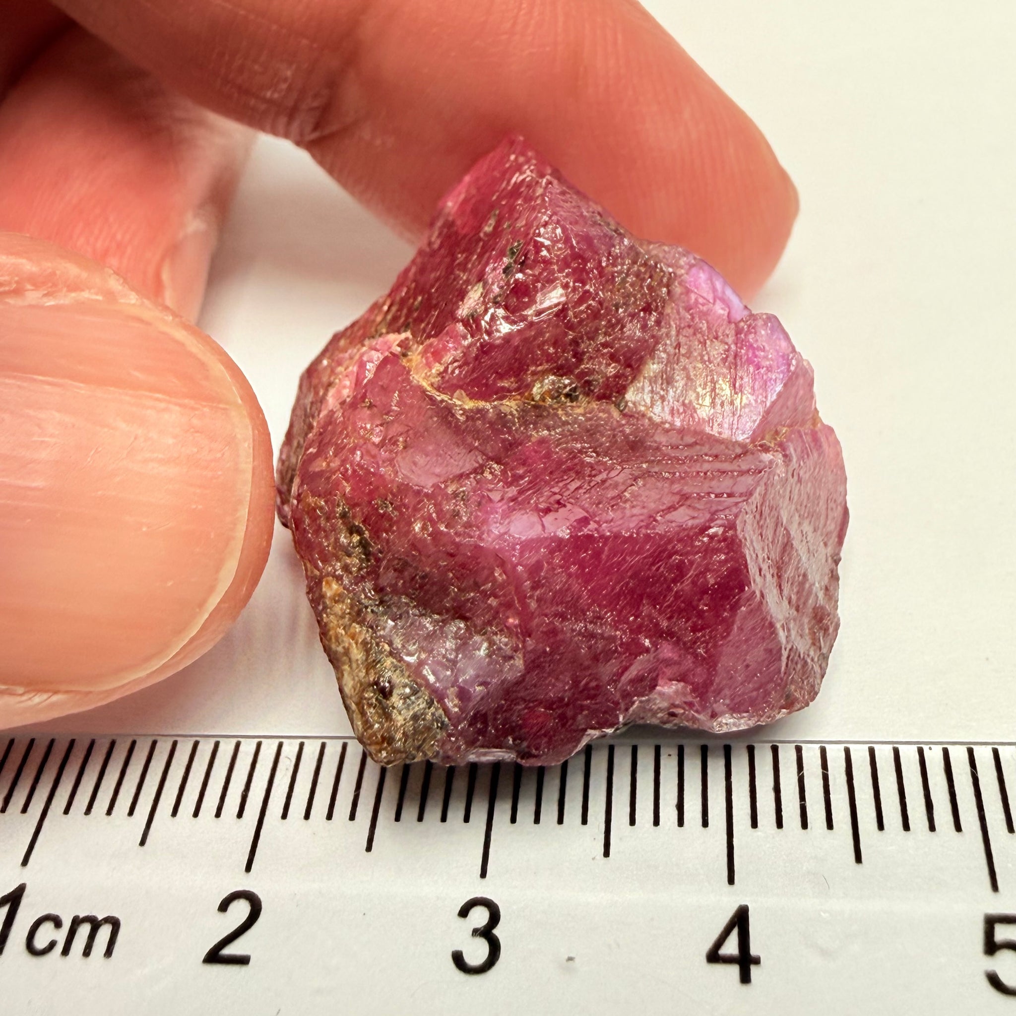 Winza Ruby Crystal, still has part of its matrix on it, 108.62ct, Winza, Tanzania, Untreated Unheated