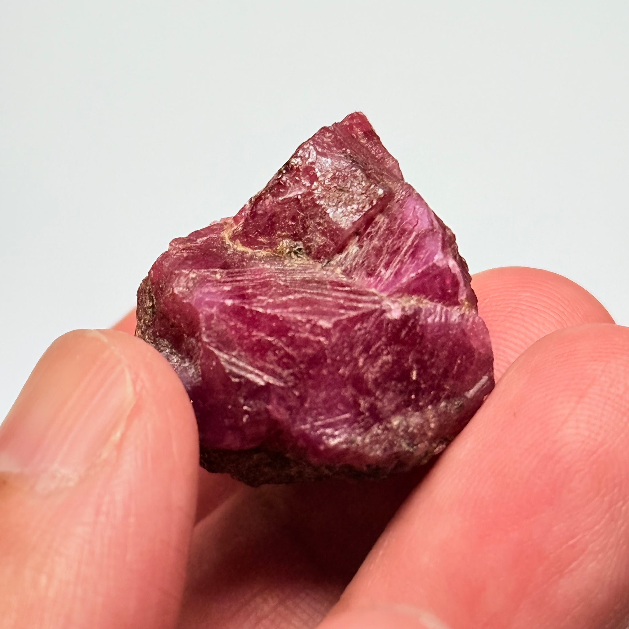 Winza Ruby Crystal, still has part of its matrix on it, 108.62ct, Winza, Tanzania, Untreated Unheated