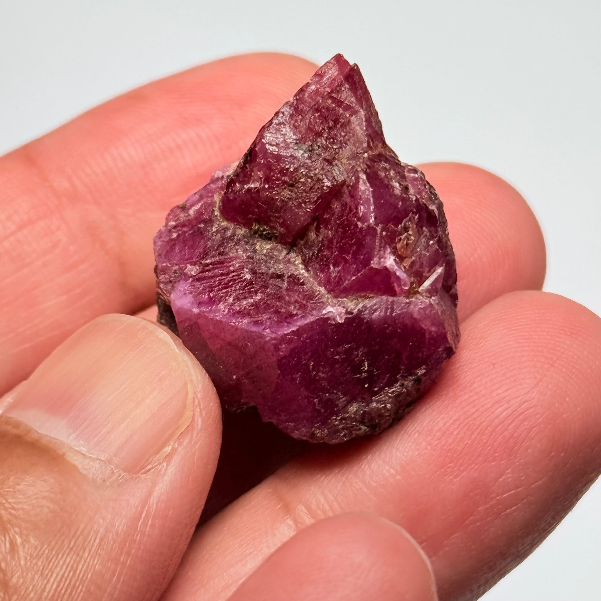 Winza Ruby Crystal, still has part of its matrix on it, 108.62ct, Winza, Tanzania, Untreated Unheated