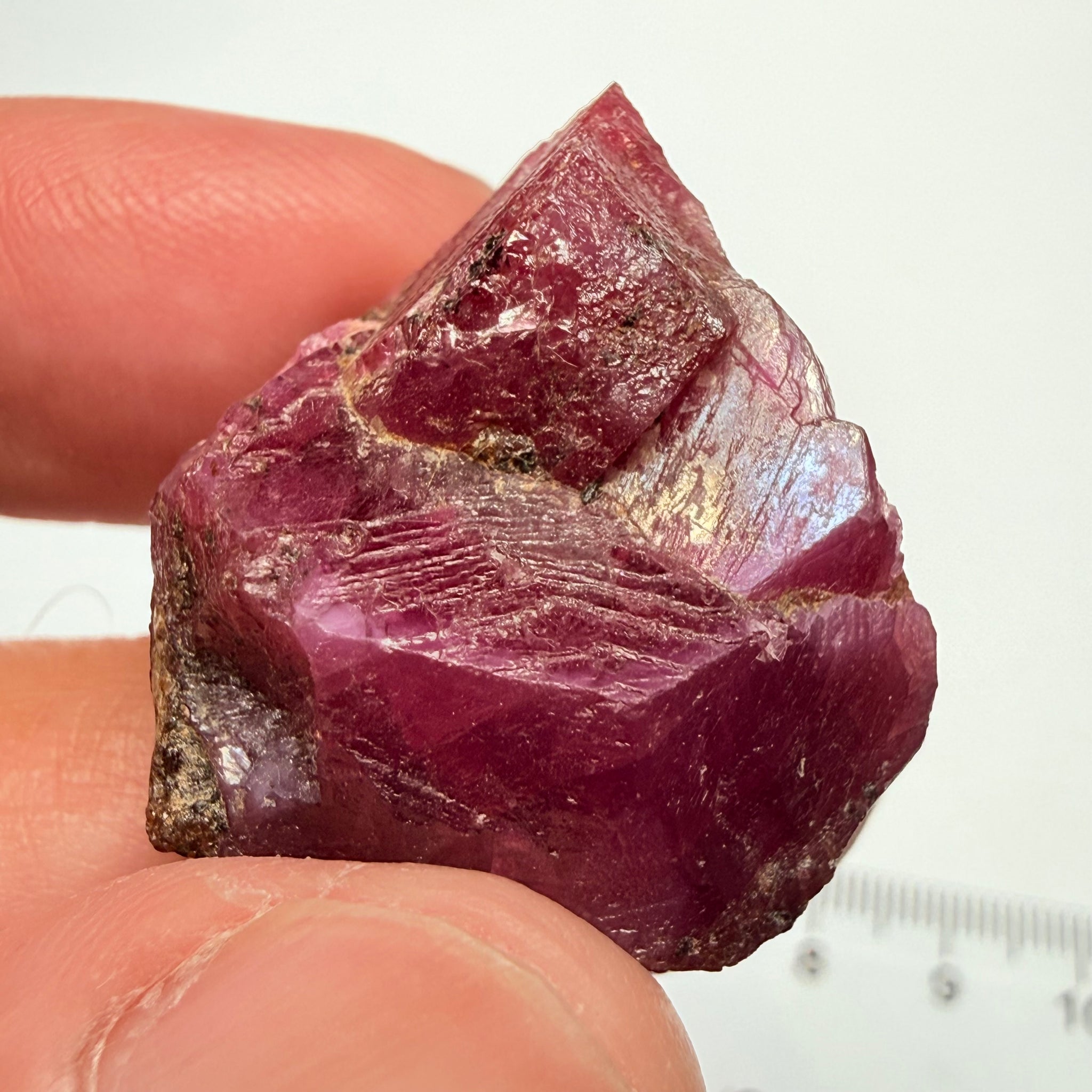 Winza Ruby Crystal, still has part of its matrix on it, 108.62ct, Winza, Tanzania, Untreated Unheated