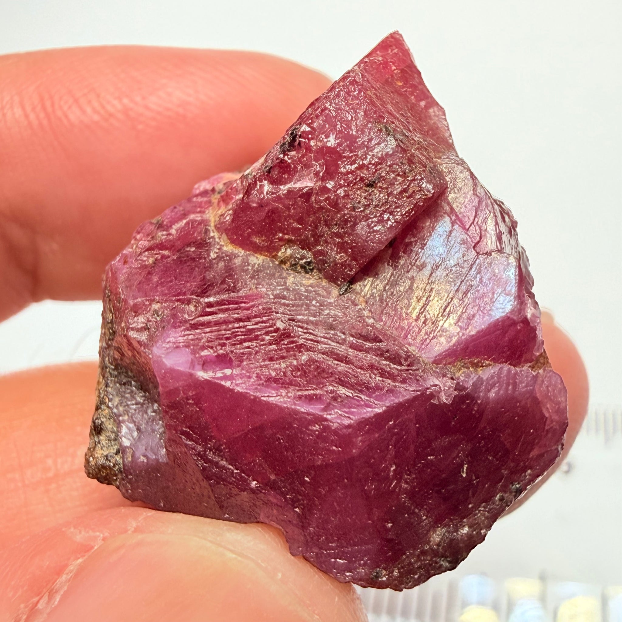 Winza Ruby Crystal, still has part of its matrix on it, 108.62ct, Winza, Tanzania, Untreated Unheated