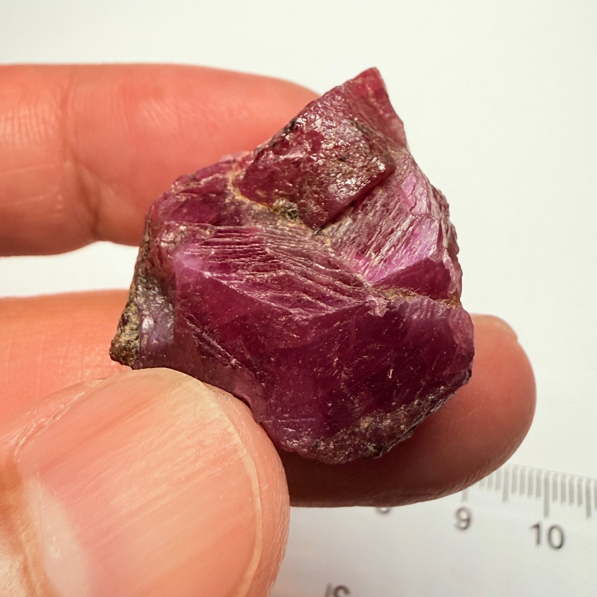 Winza Ruby Crystal, still has part of its matrix on it, 108.62ct, Winza, Tanzania, Untreated Unheated