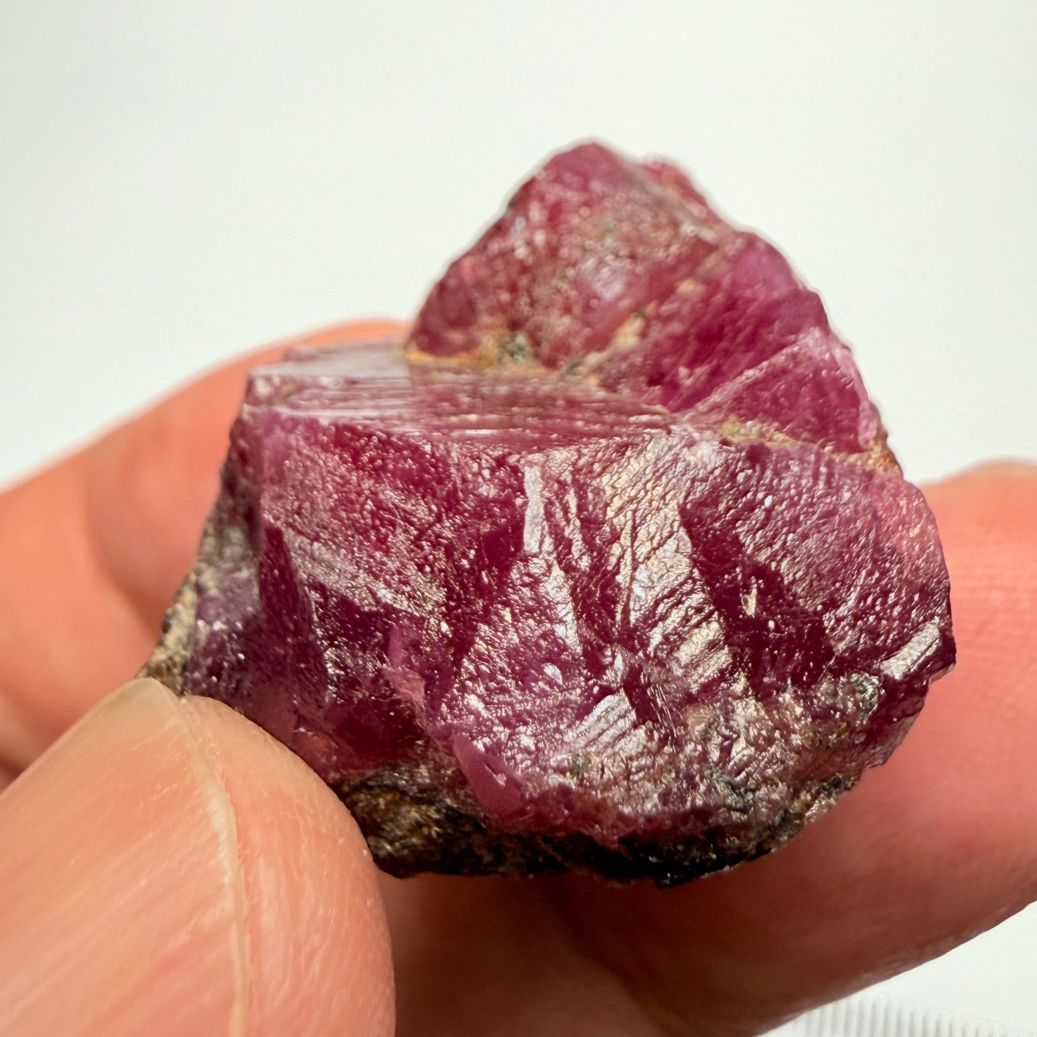 Winza Ruby Crystal, still has part of its matrix on it, 108.62ct, Winza, Tanzania, Untreated Unheated