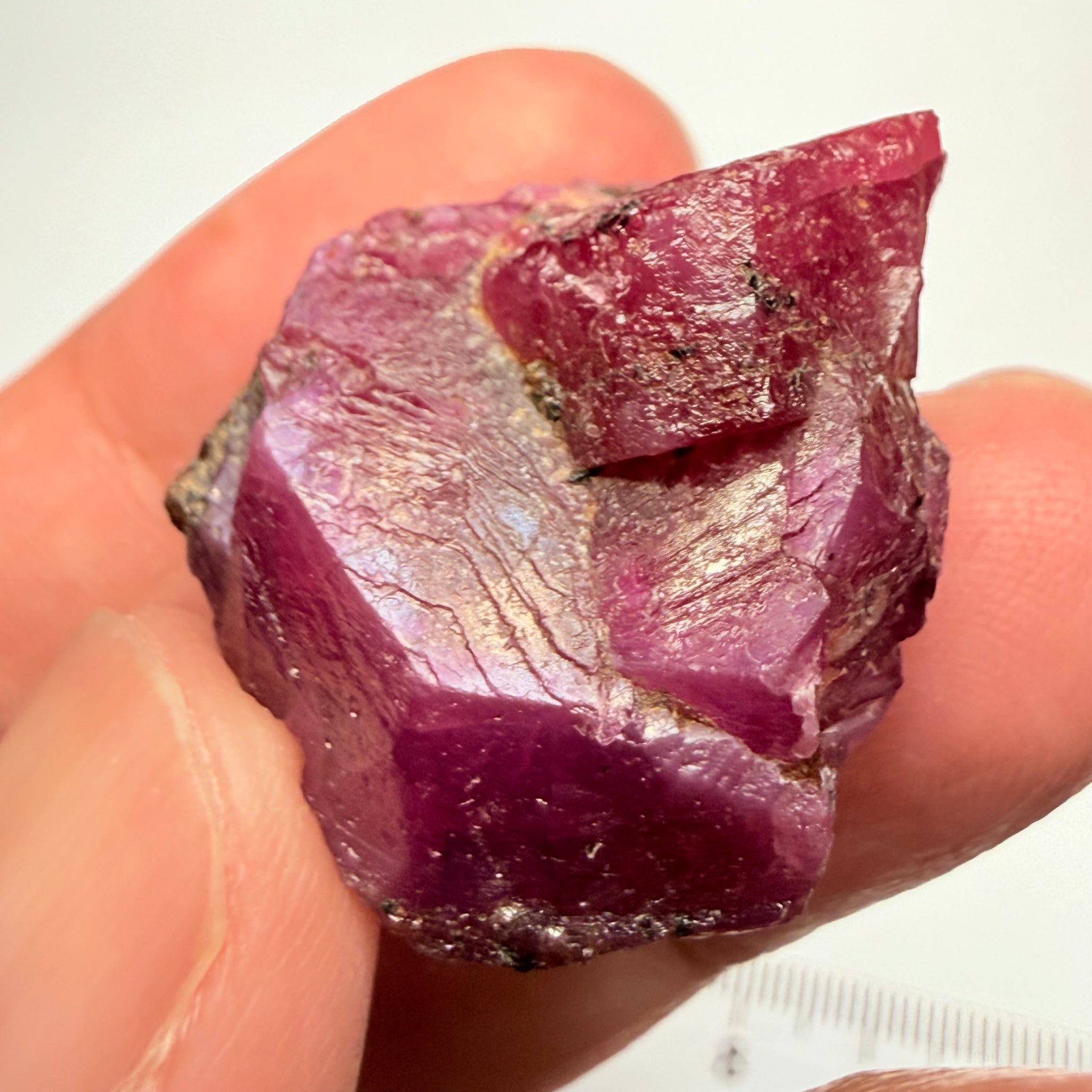 Winza Ruby Crystal, still has part of its matrix on it, 108.62ct, Winza, Tanzania, Untreated Unheated