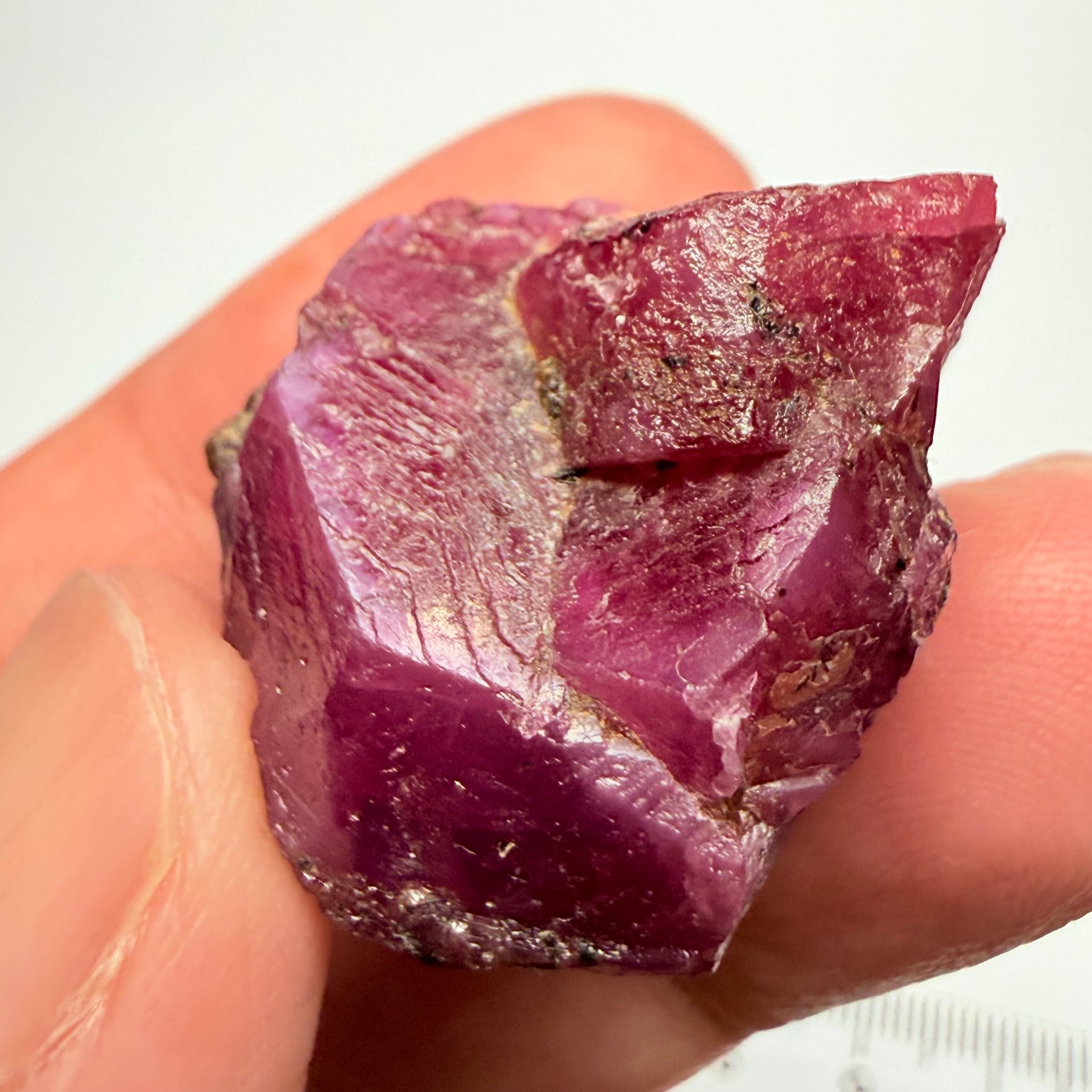 Winza Ruby Crystal, still has part of its matrix on it, 108.62ct, Winza, Tanzania, Untreated Unheated
