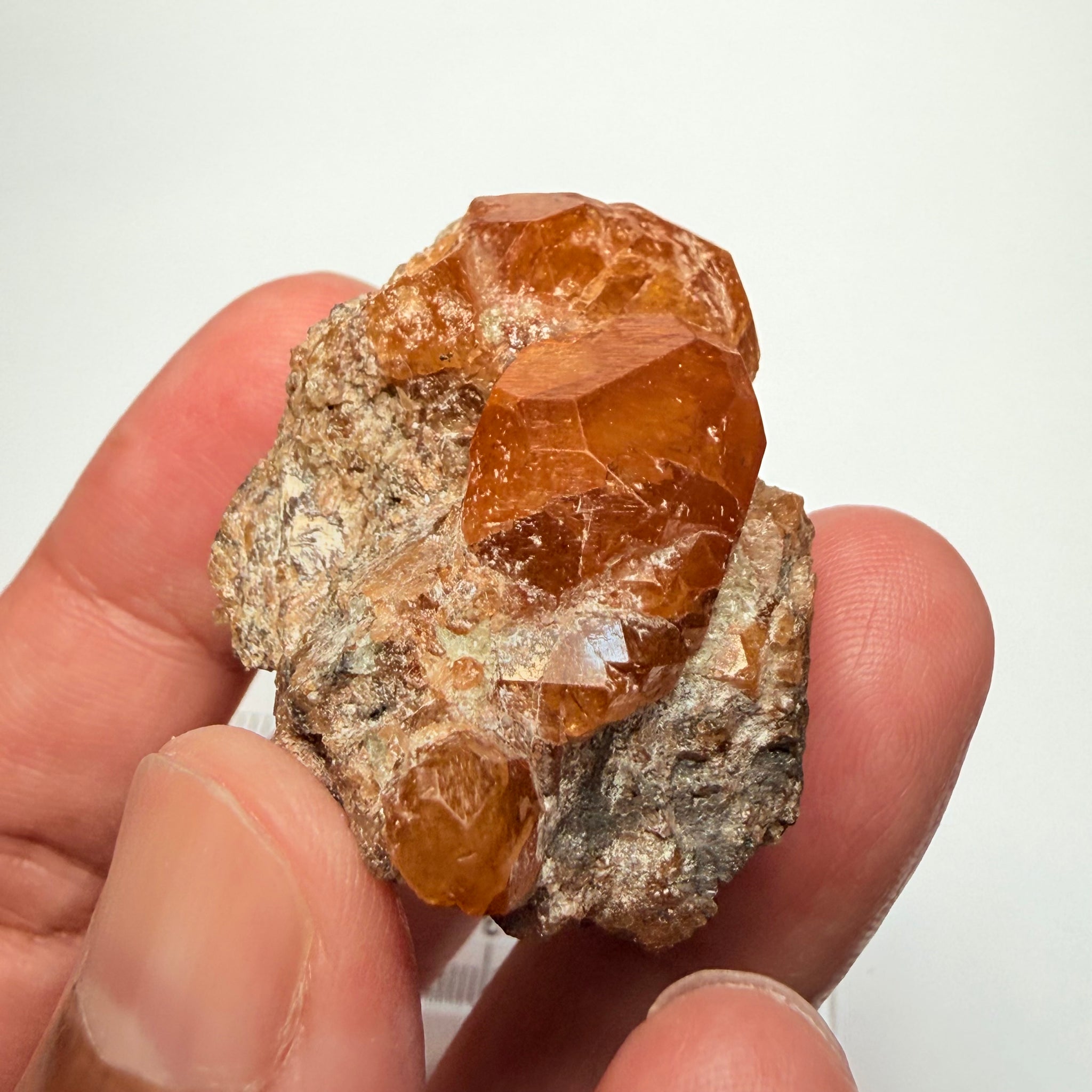 Spessartite Garnet Crystal on Matrix, 58.10gm, Loliondo, Tanzania, Untreated Unheated