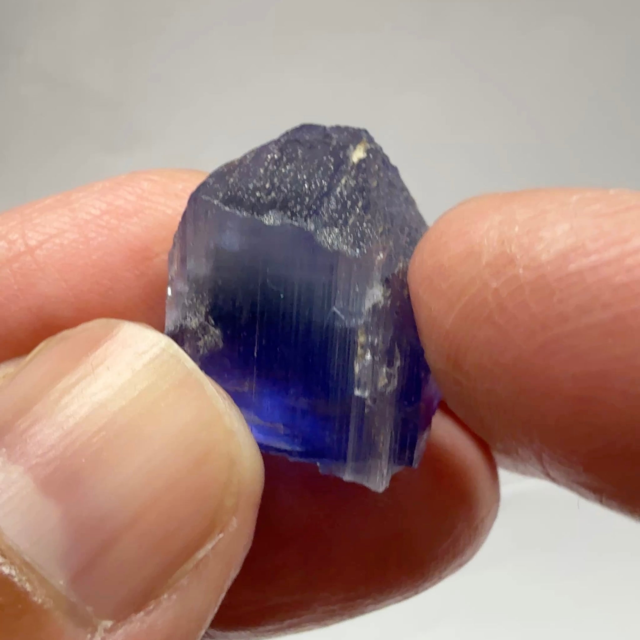 Tanzanite Crystal, 34.89ct, Tanzania, Gently Heated, 20.20 x 16.20 x 15.80mm
